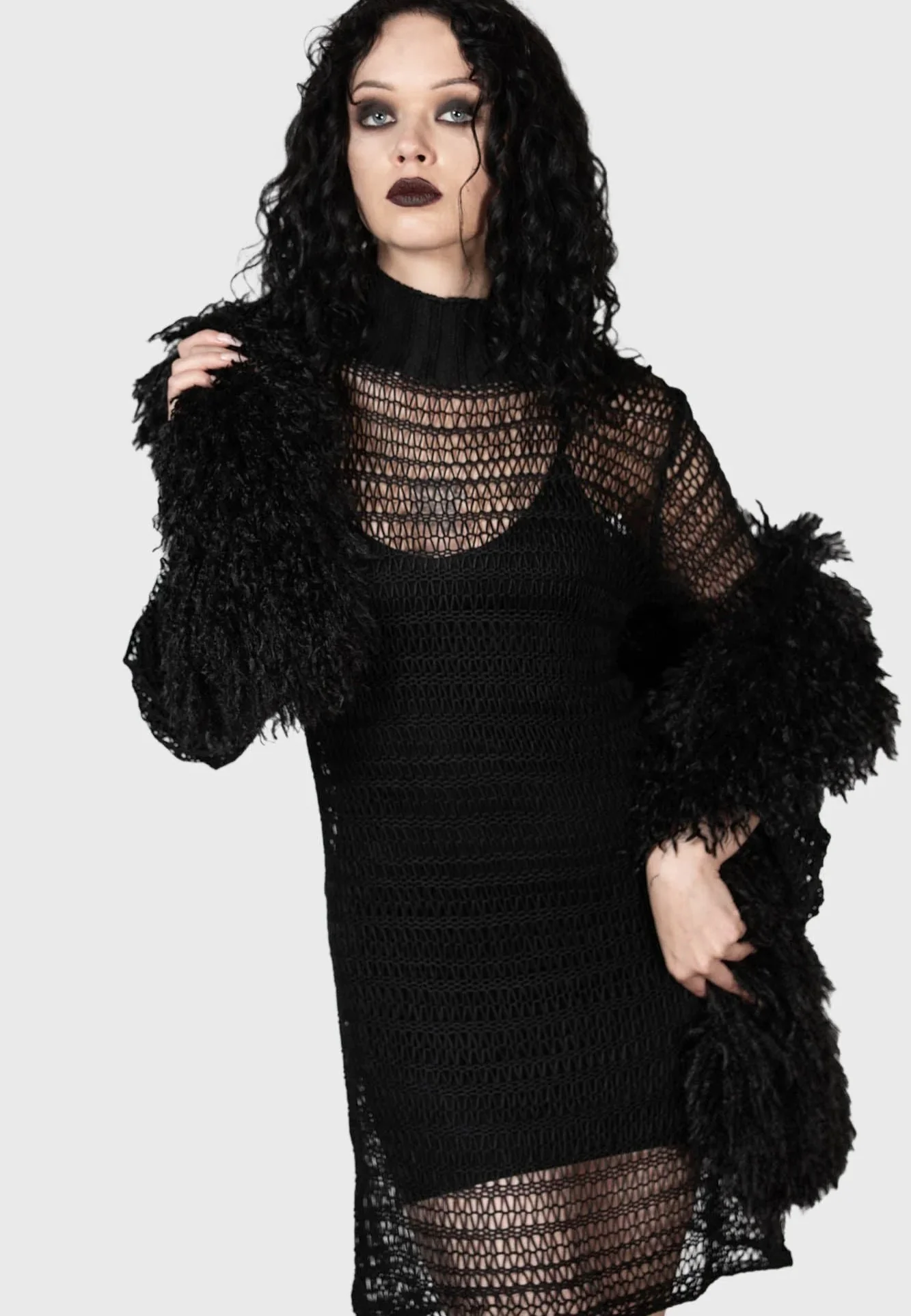 Rebecca's Rage Knit Black - Dress - Image 3