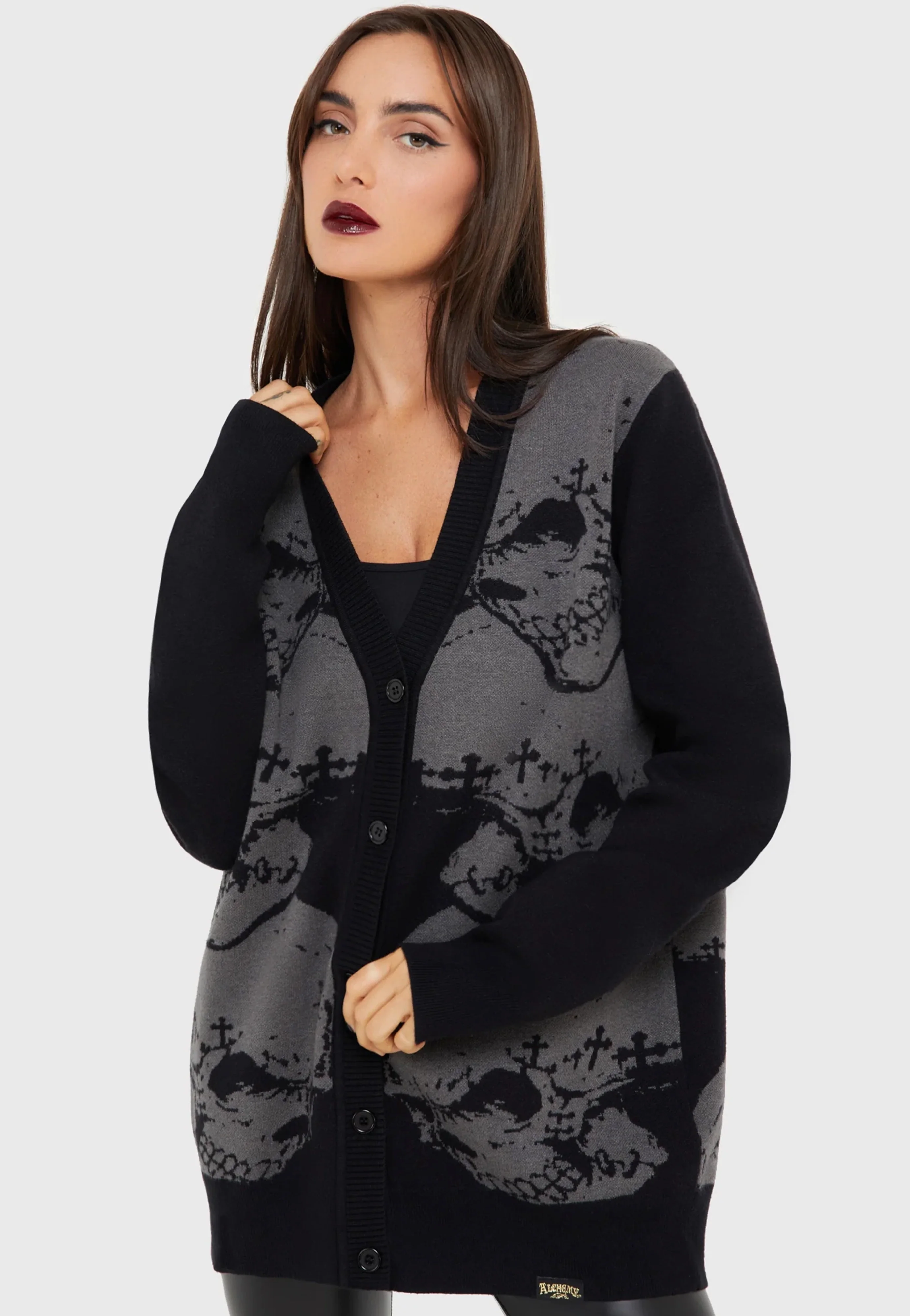 Killstar x Alchemy England - Headstone Knit - Cardigan - Image 6