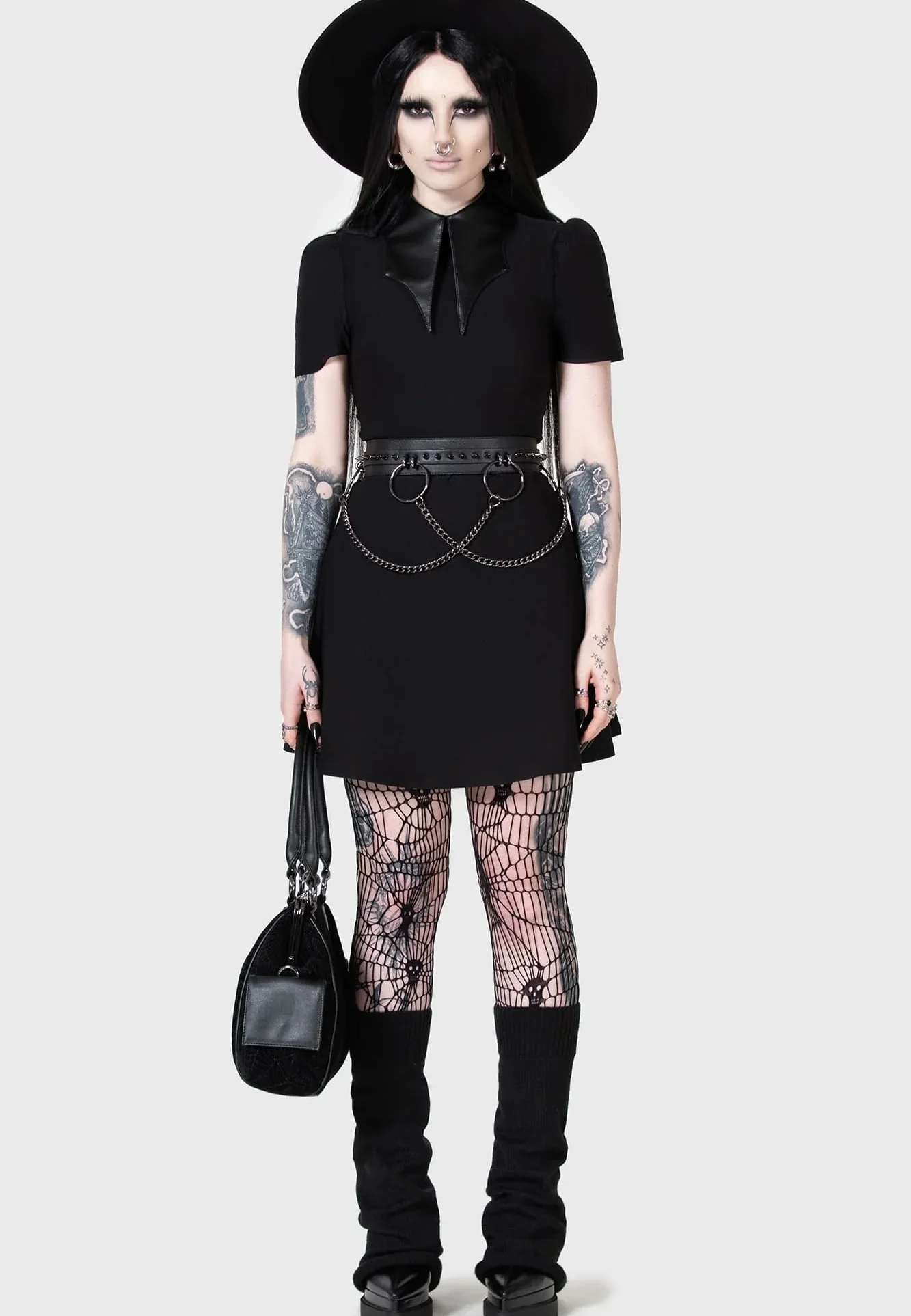 Killstar x Kihilist - Chapel Collar Black - Dress - Image 2