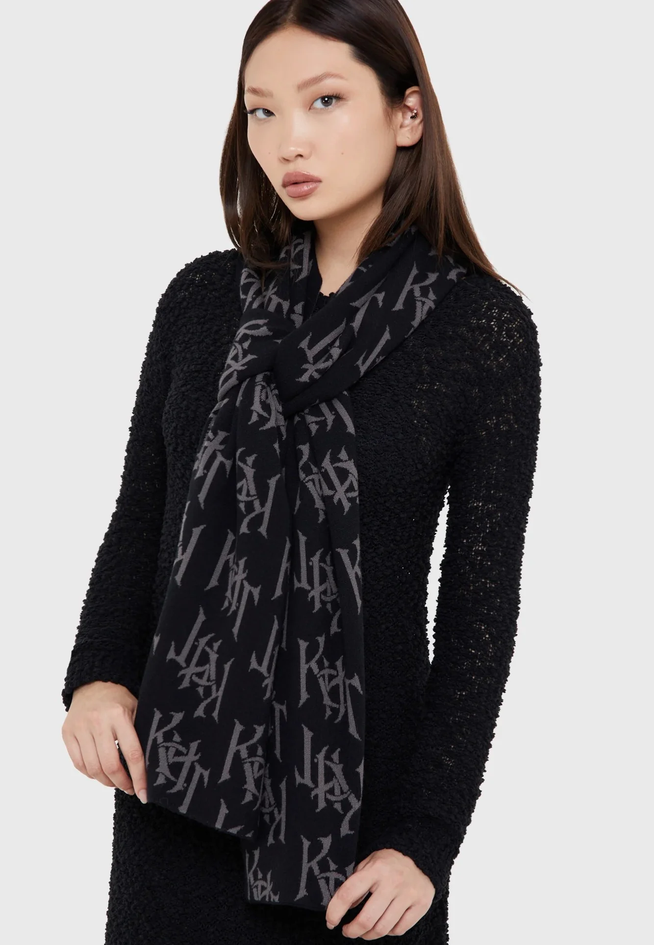 Killstar x Kihilist - Kihilist Black/Grey - Scarf - Image 5