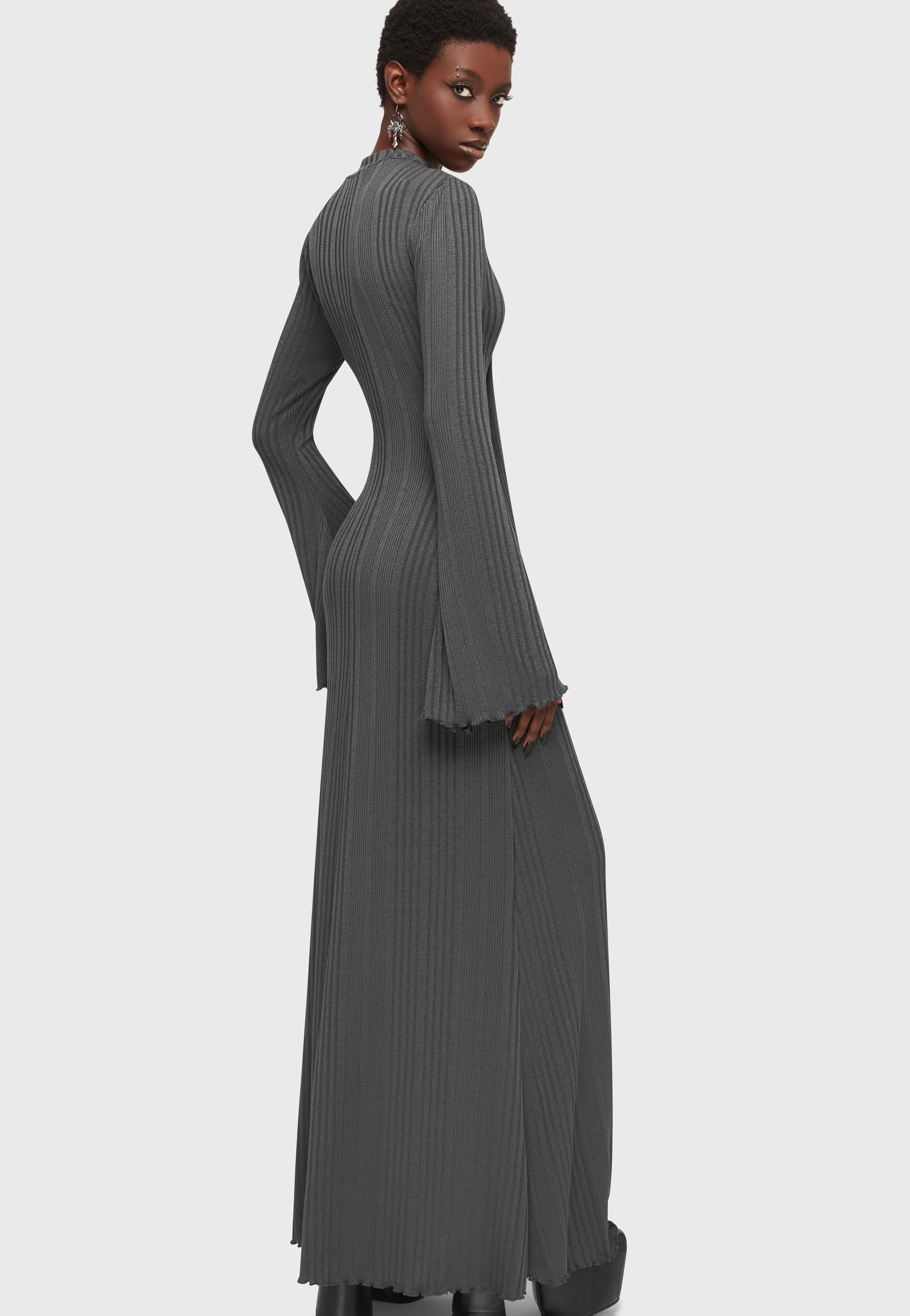 Drenched in Grief Grey - Dress - Image 4