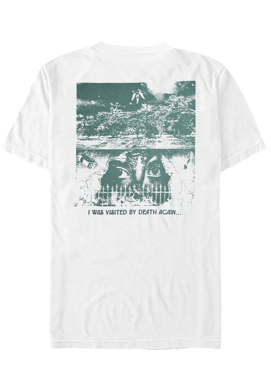 Visited By Death Again White - T-Shirt - Image 2