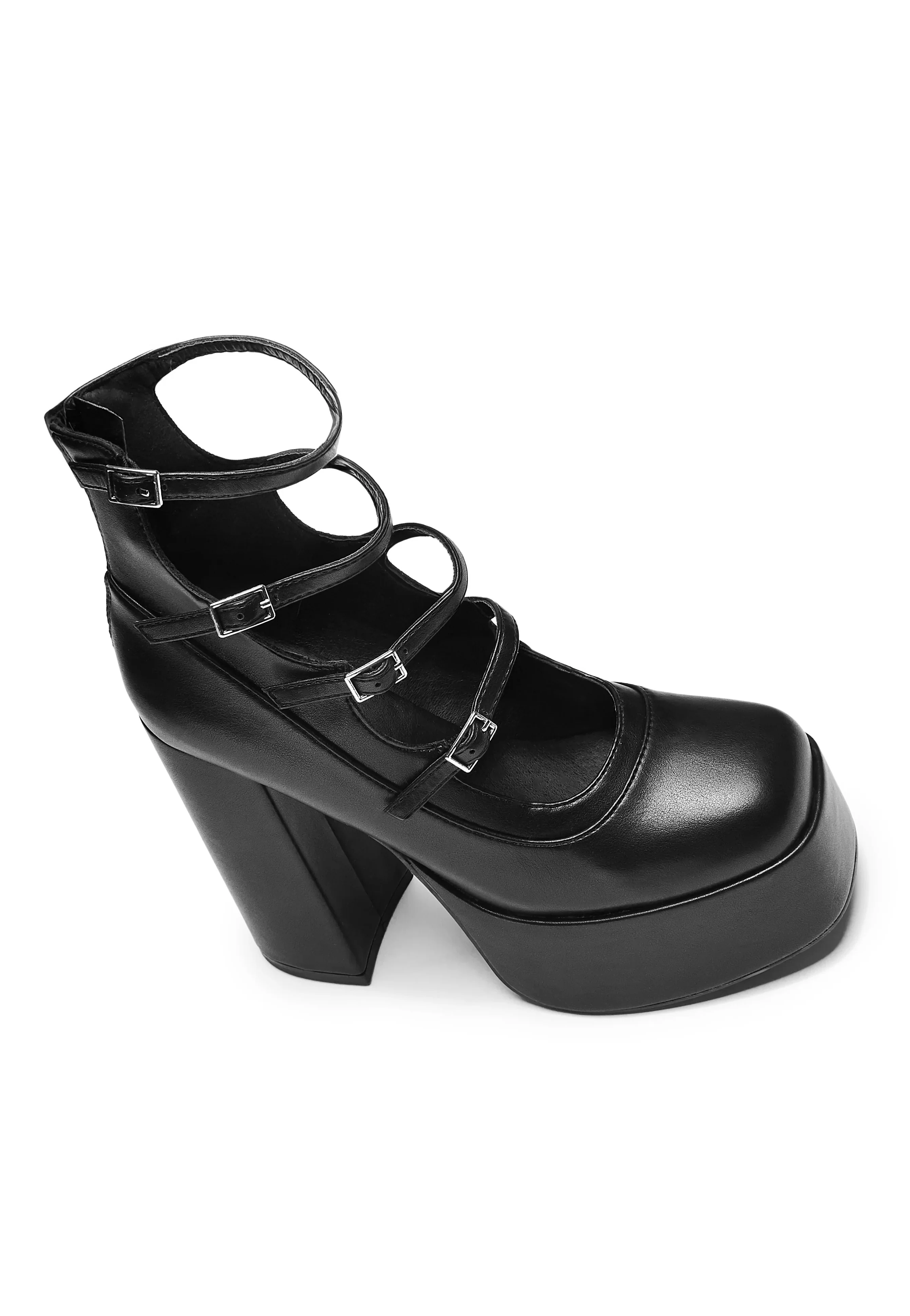 Gurren Strappy Platform Black - Heels - Image 3