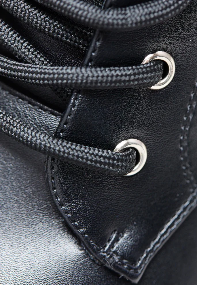 Siren Tall Lace Up Black - Girl Shoes - Image 6