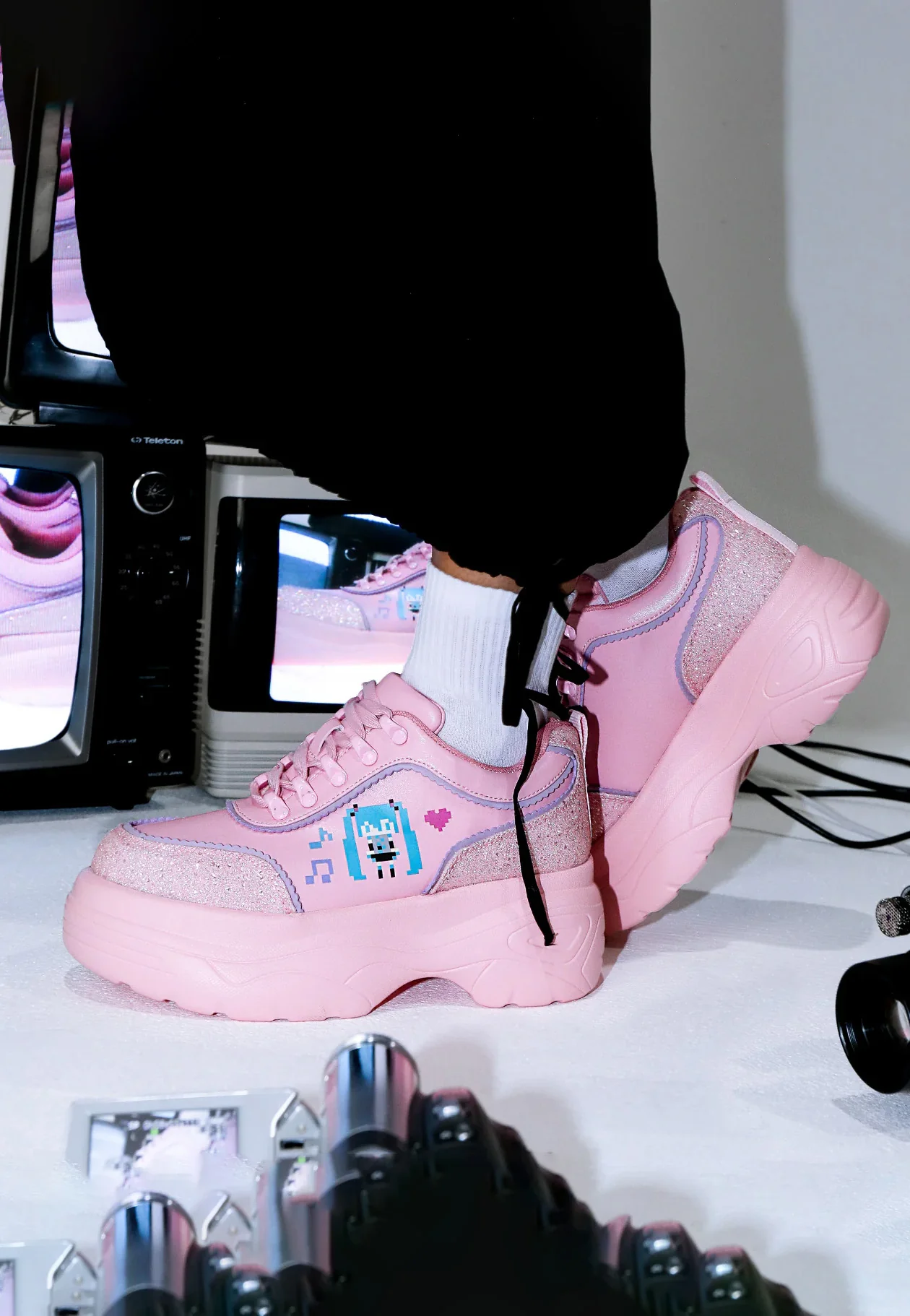 Virtual Diva Miku Chunky Pink - Girl Shoes
