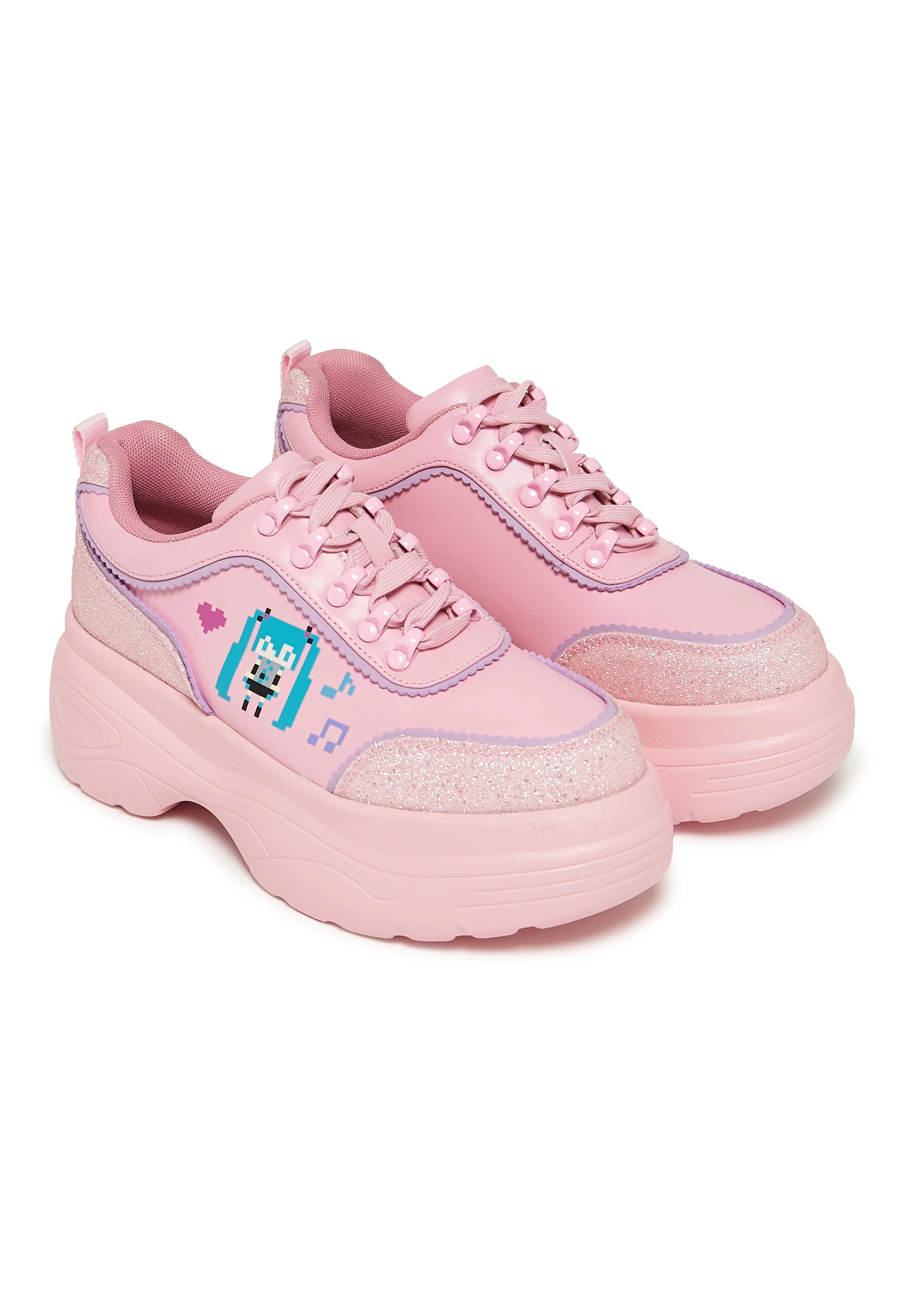 Virtual Diva Miku Chunky Pink - Girl Shoes - Image 5