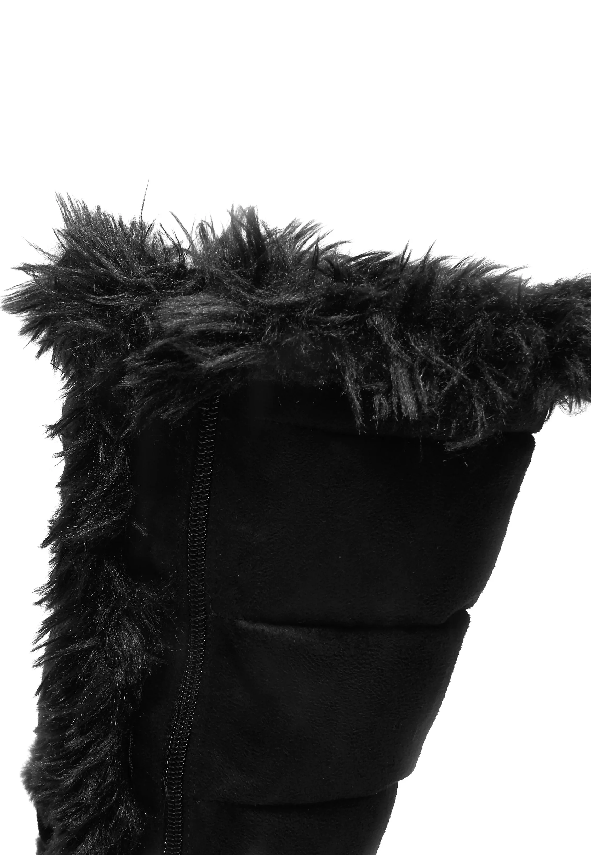 La Push Crescent Platform Faux Fur Long Black - Girl Shoes - Image 4
