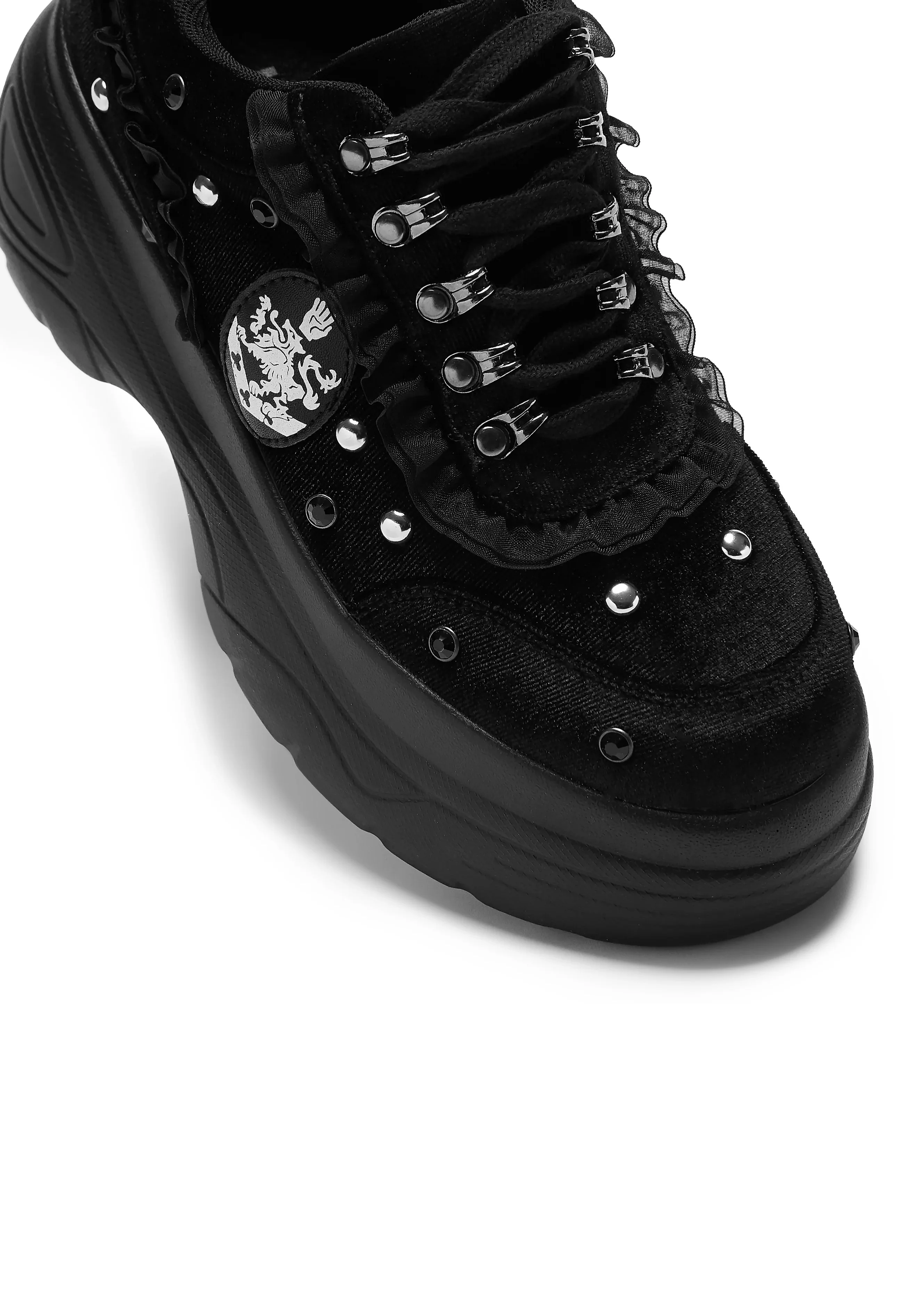 Olympic Coven Crest Midnight Chunky Trainers Black - Girl Shoes - Image 3