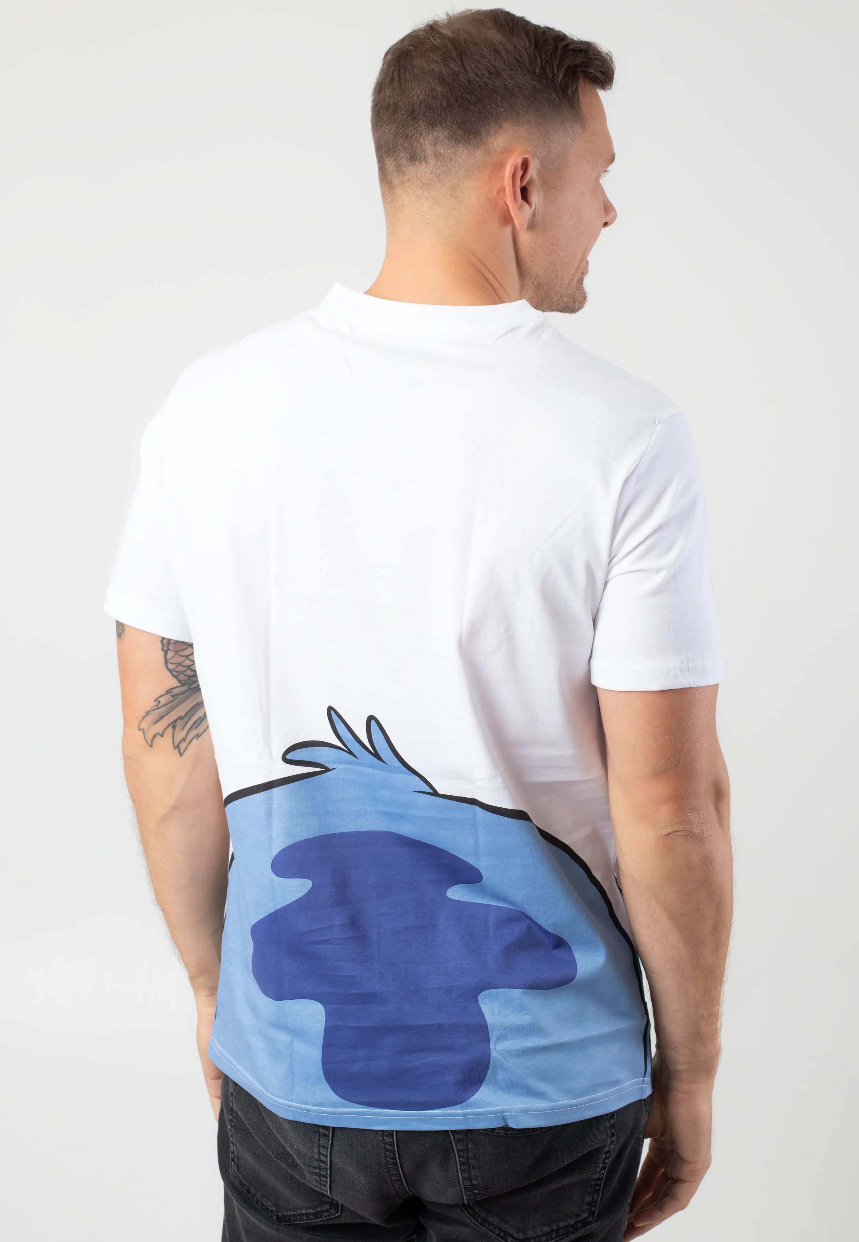 Peeking Stitch White - T-Shirt - Image 2