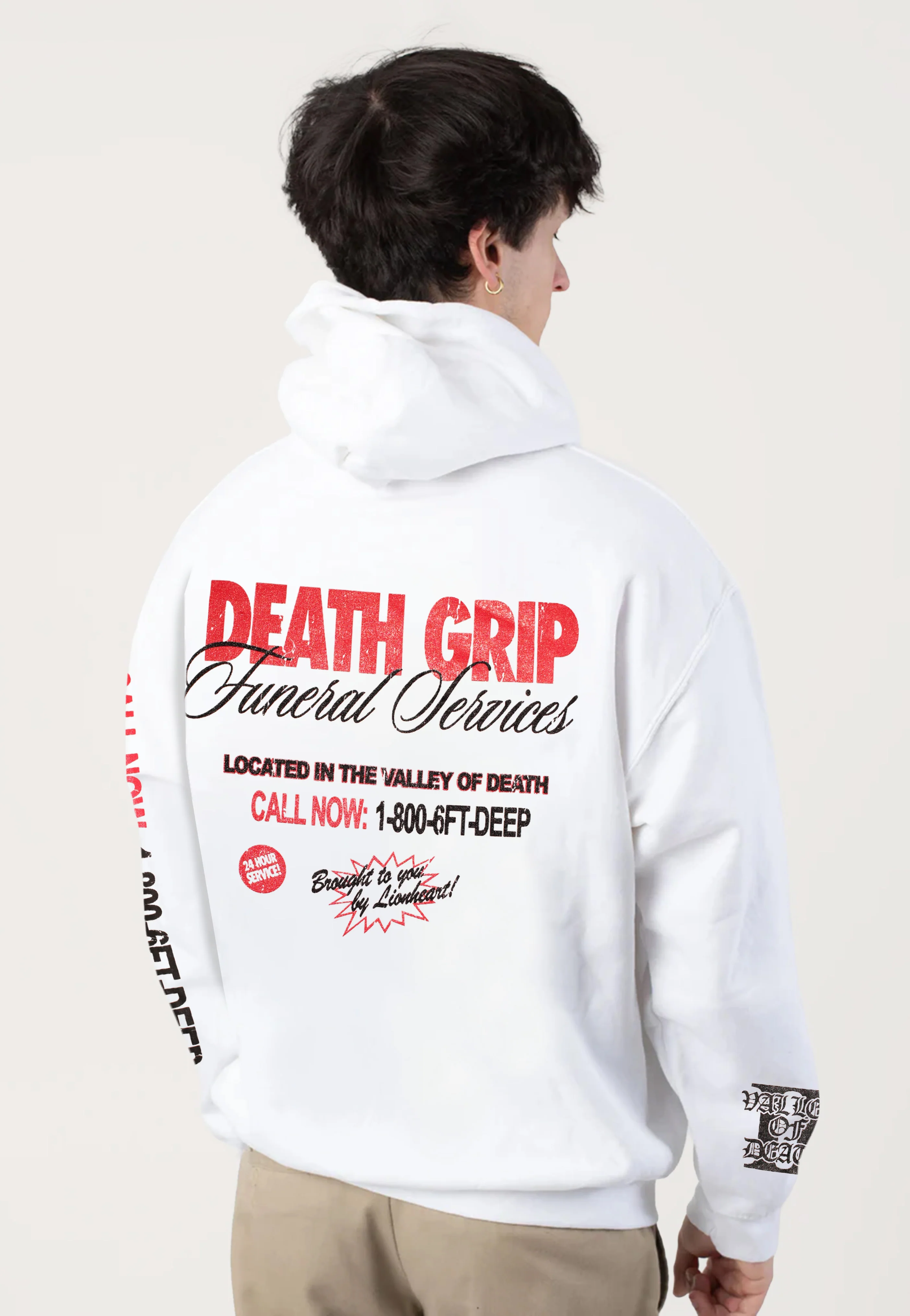 Death Grip White - Hoodie - Image 4