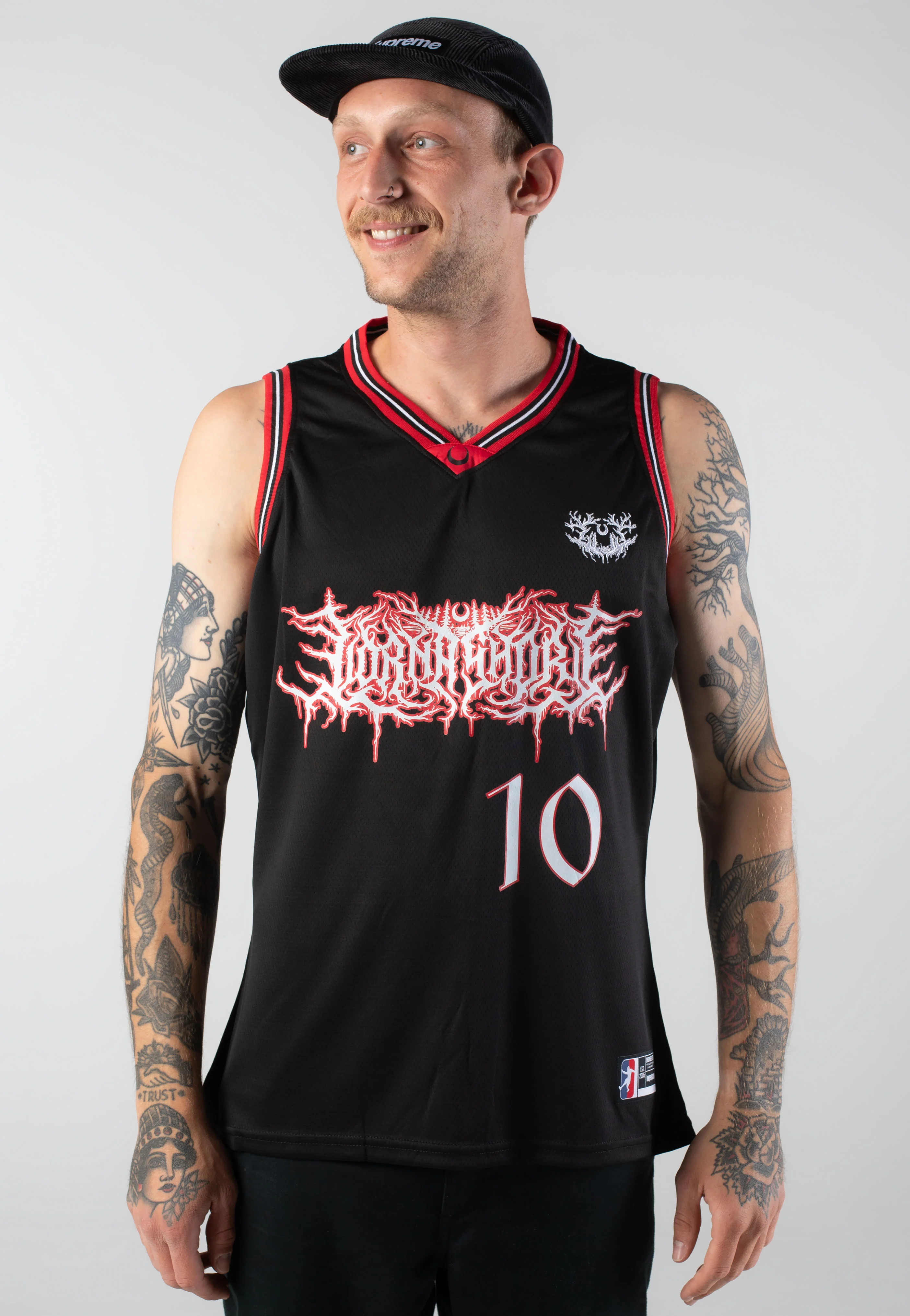 Red Outline Logo Mesh - Tank - Image 3