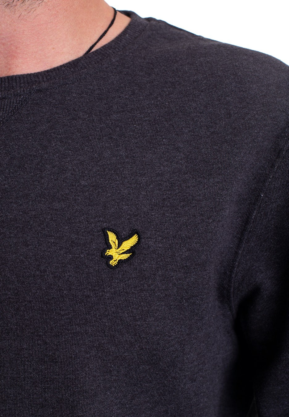 Crew Neck Charcoal Marl - Sweater - Image 2