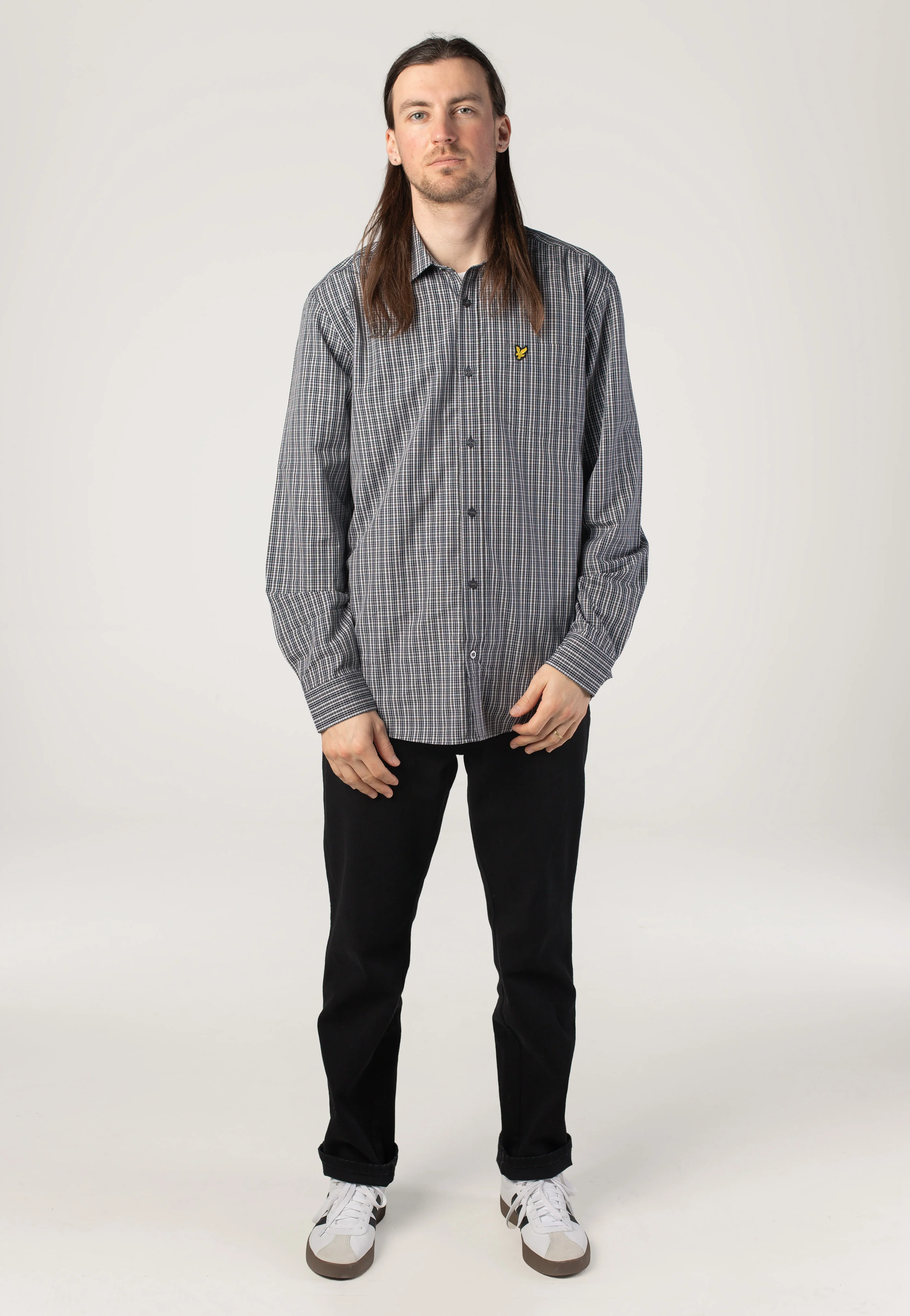 Grid Check Dark Navy - Shirt - Image 5