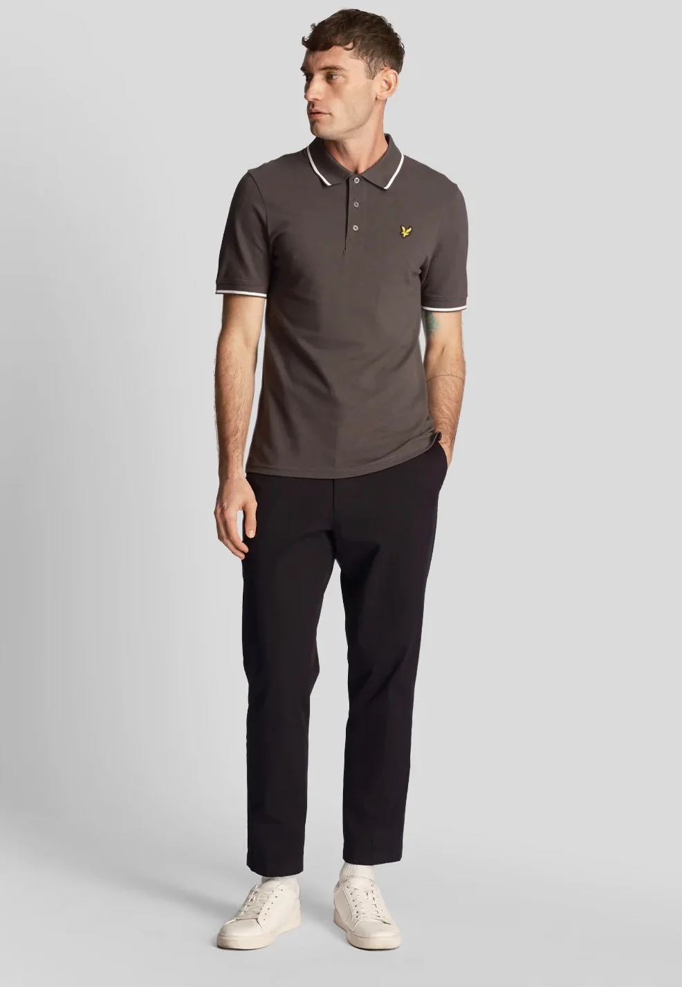 Tipped Gun Metal/White - Polo - Image 4