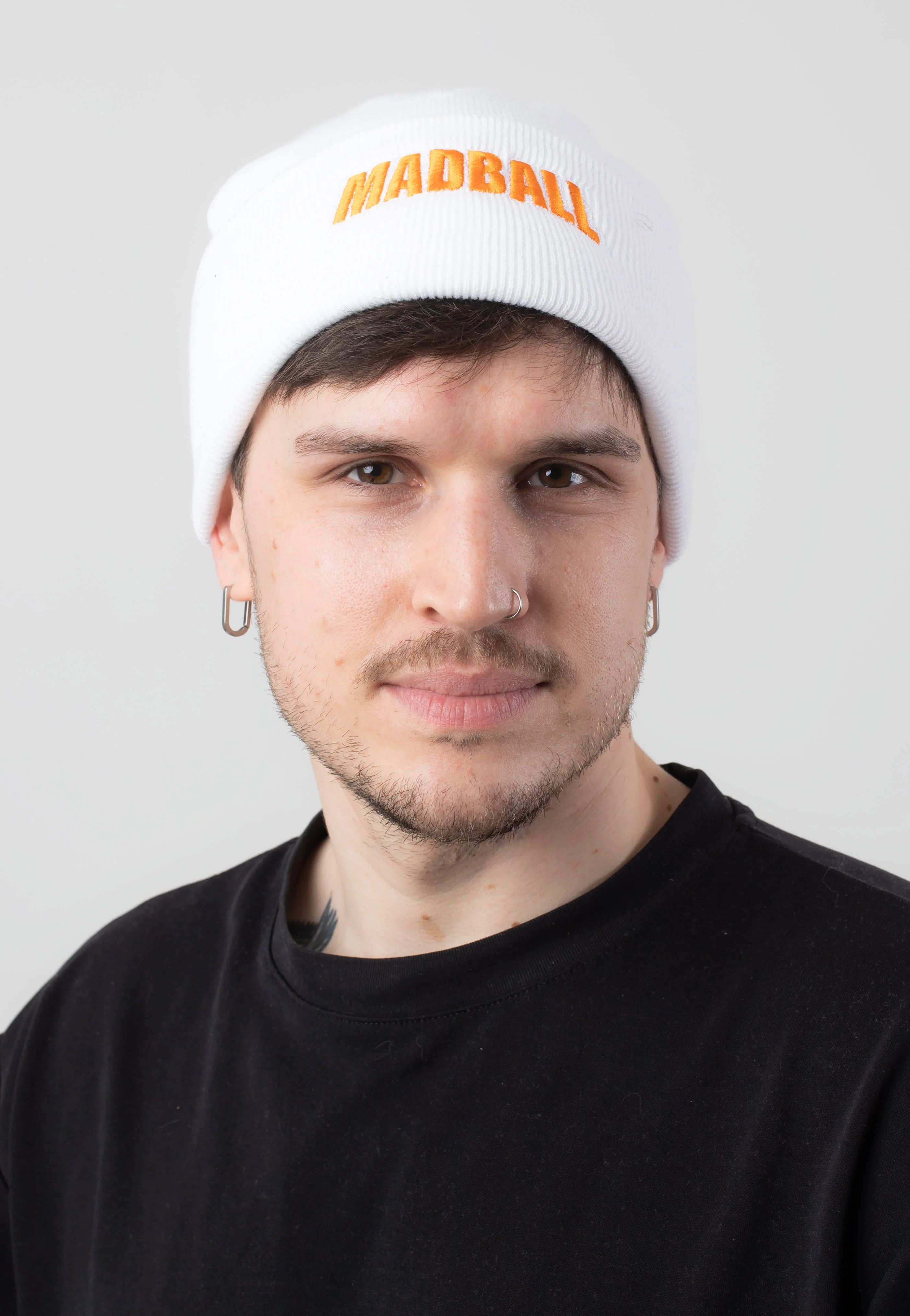 Orange Logo White - Long Beanie - Image 3