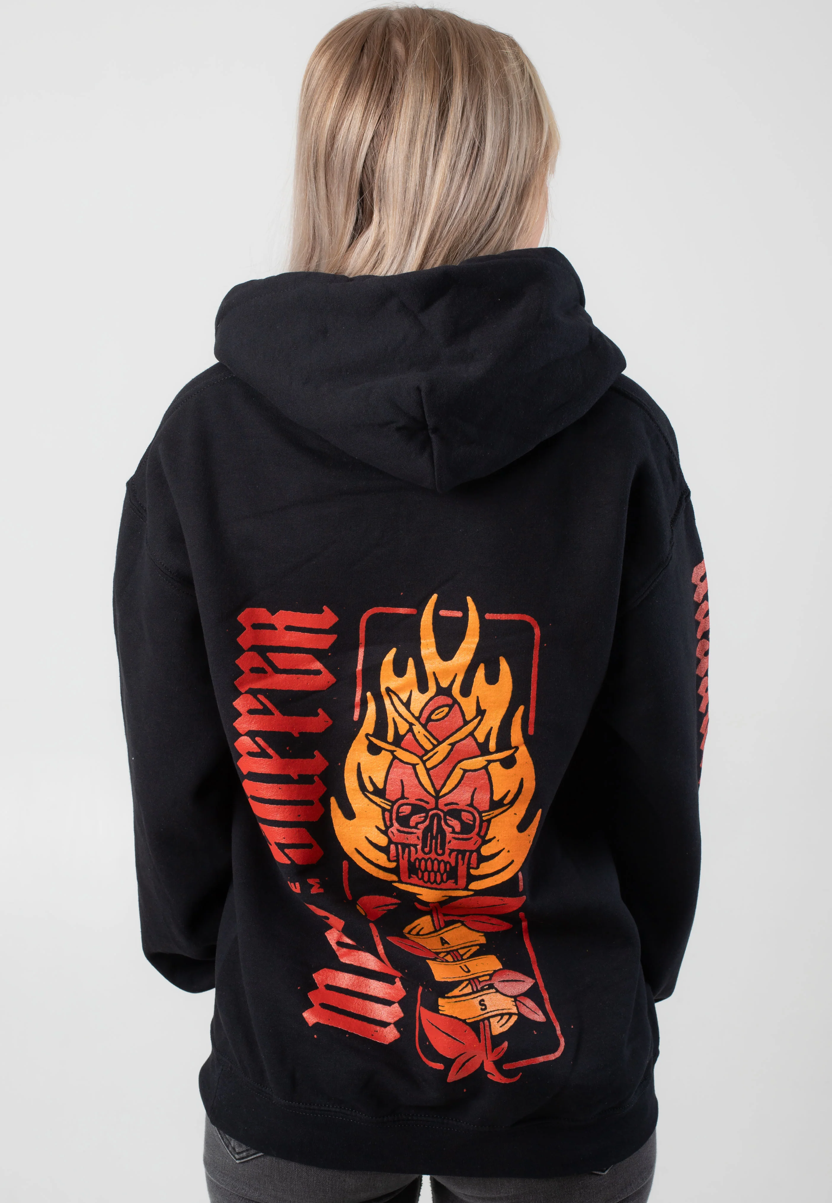 Burning Skull Rose - Hoodie - Image 6