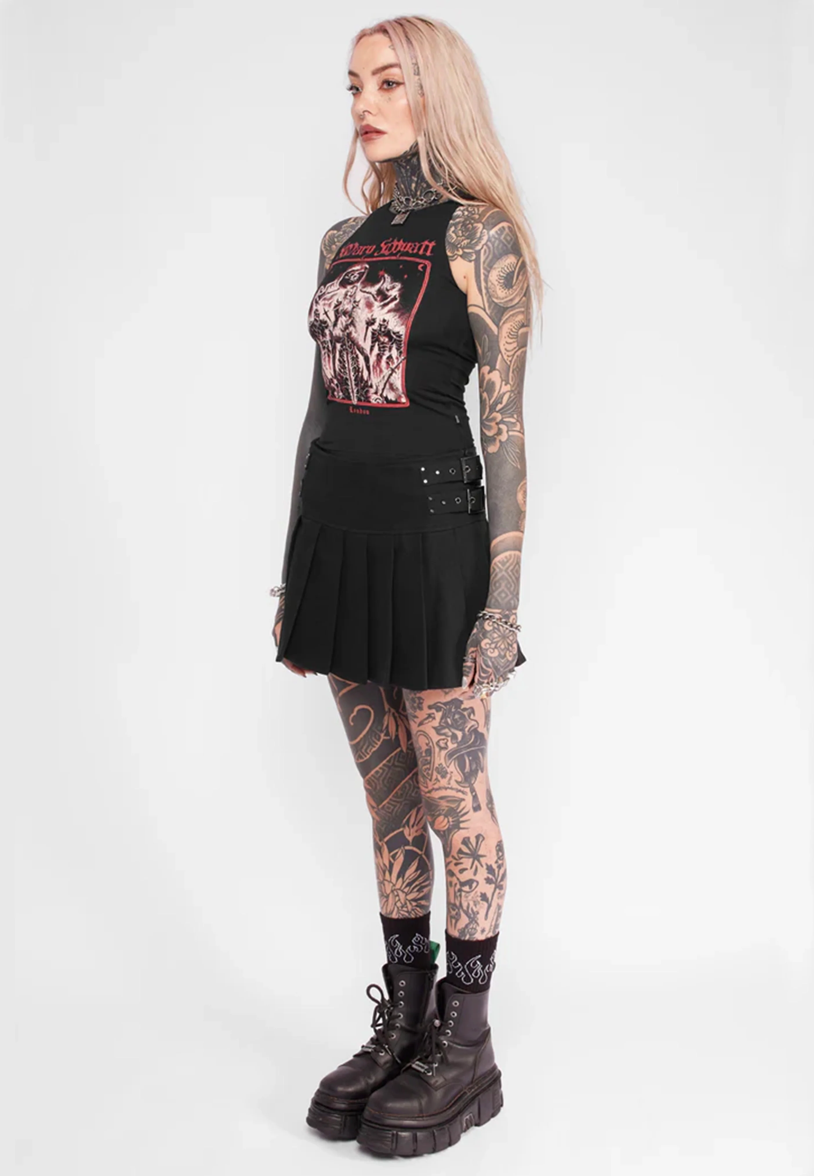 Daria Pleated Black - Skort - Image 4