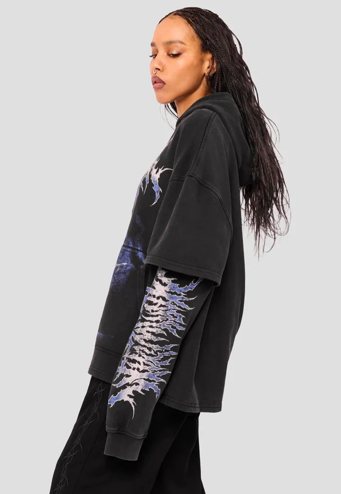 Descent Oversized Layered Black - Hoodie - Image 5