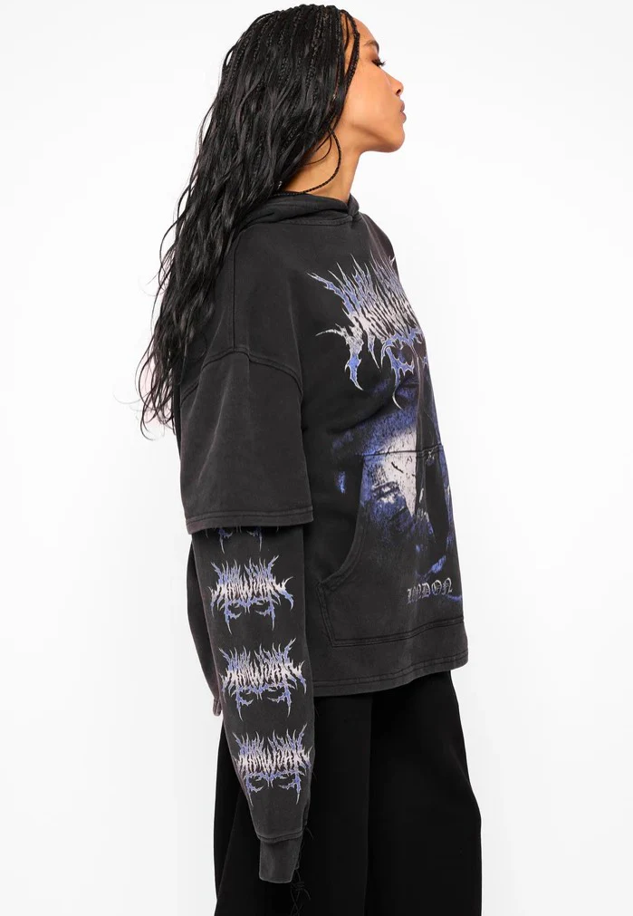 Descent Oversized Layered Black - Hoodie - Image 6