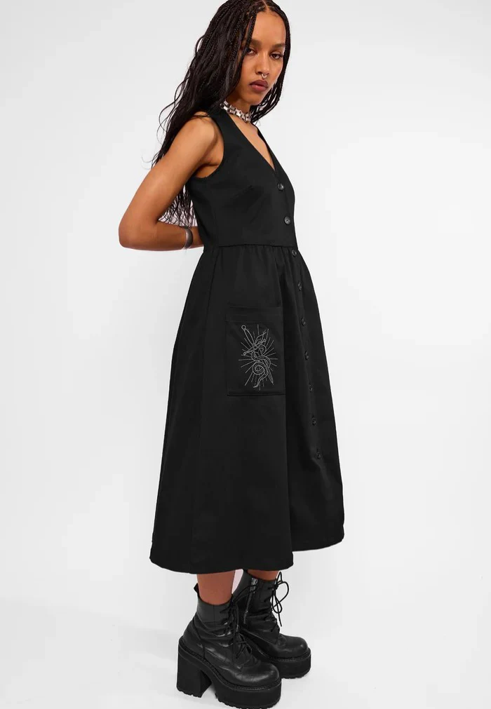 Tilda Smock Black - Dress - Image 2