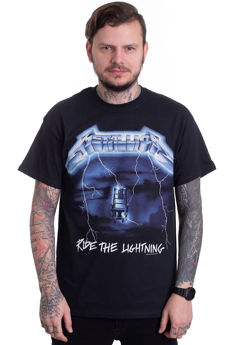 Ride The Lightning Tracks - T-Shirt - Image 4