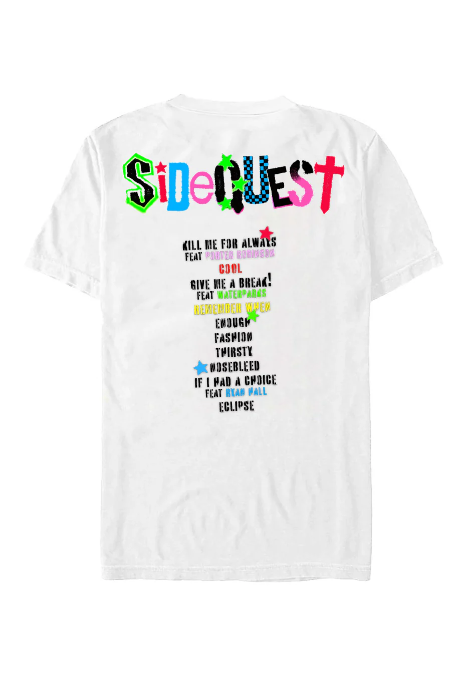 SIDEQUEST Black & Blue Quad Deluxe T-Shirt White - Special Pack - Image 4