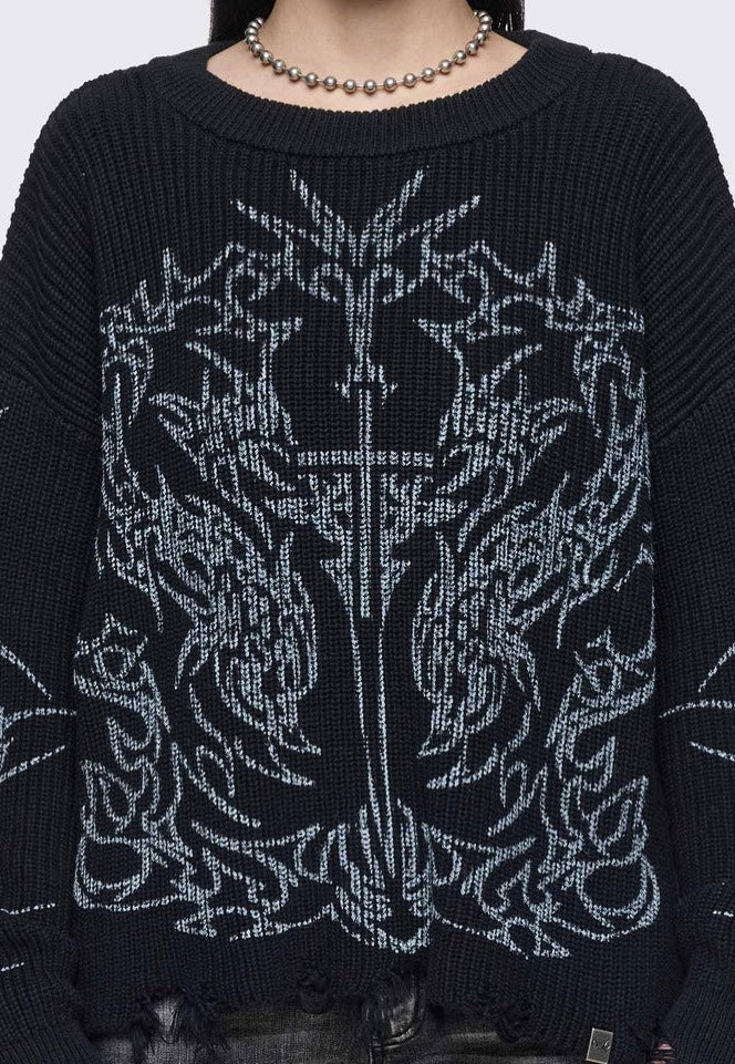 Burnt Sweater Black - Sweater - Image 3