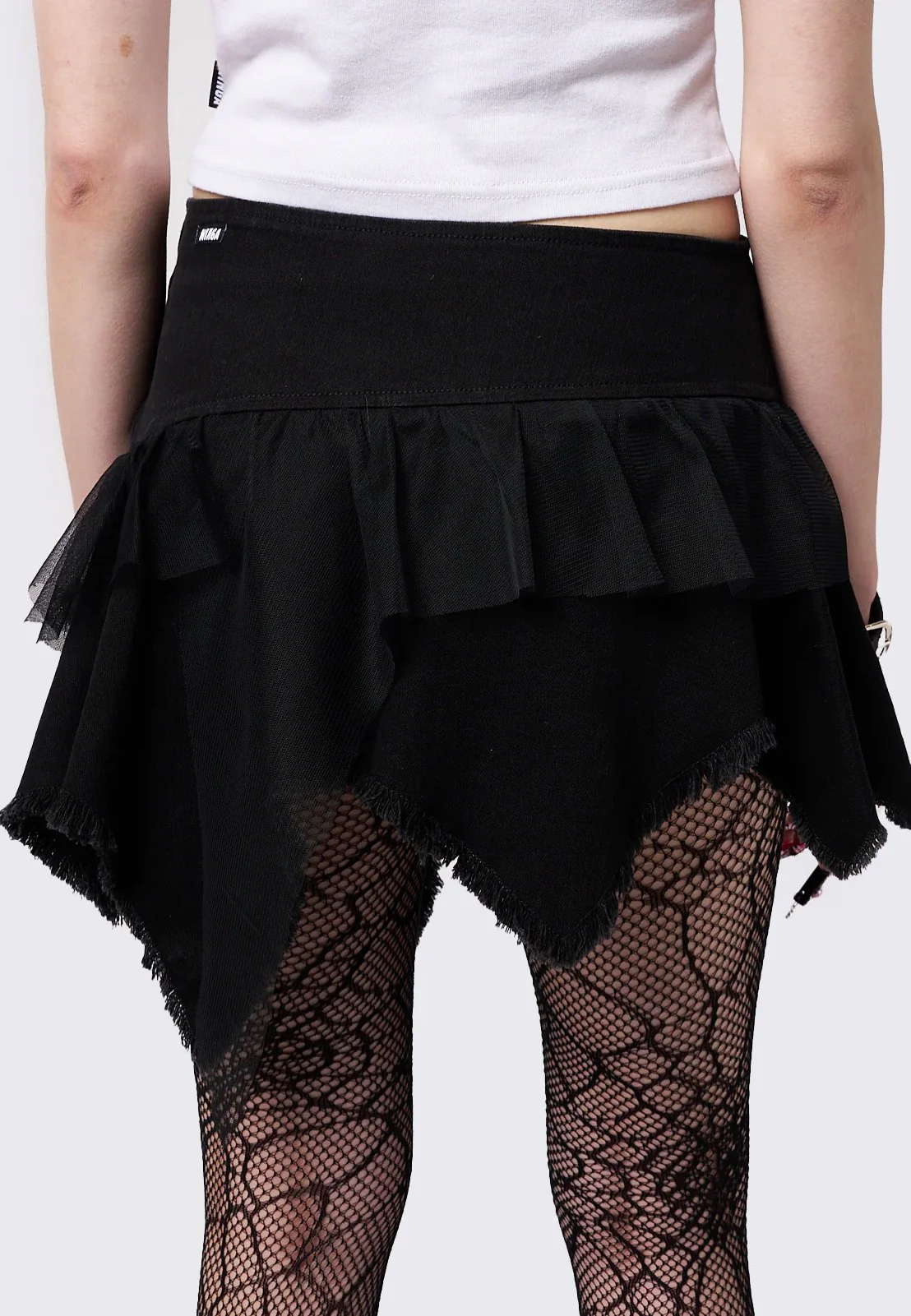 Cassandra Asymmetric Lace Up Black - Skirt - Image 5