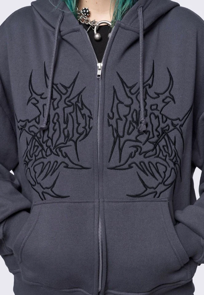 Minga Ink Grey - Zipper - Image 3