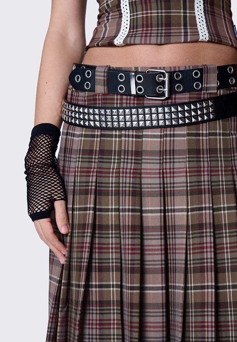 Nenna Pleated Tartan - Skirt - Image 4