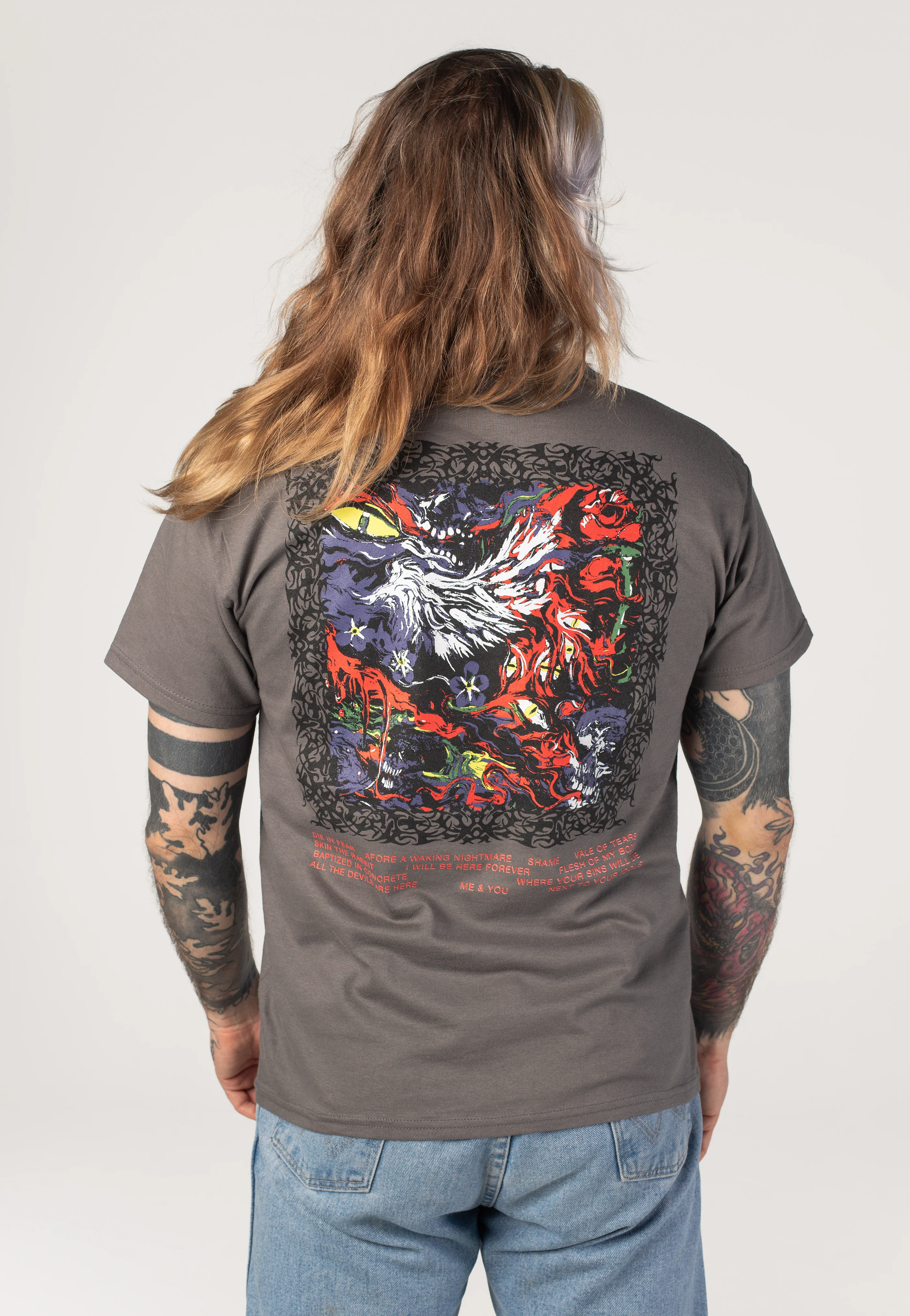 ATDAH Artwork Charcoal - T-Shirt - Image 4