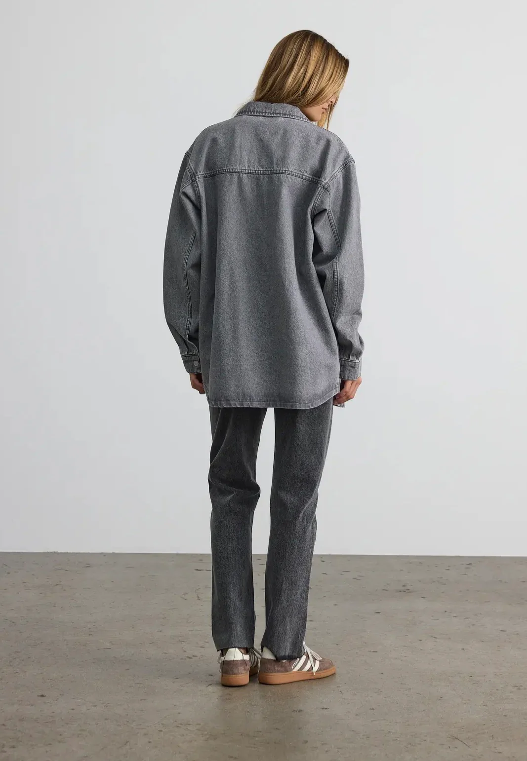 Alva L/S Medium Grey Denim - Shirt - Image 2