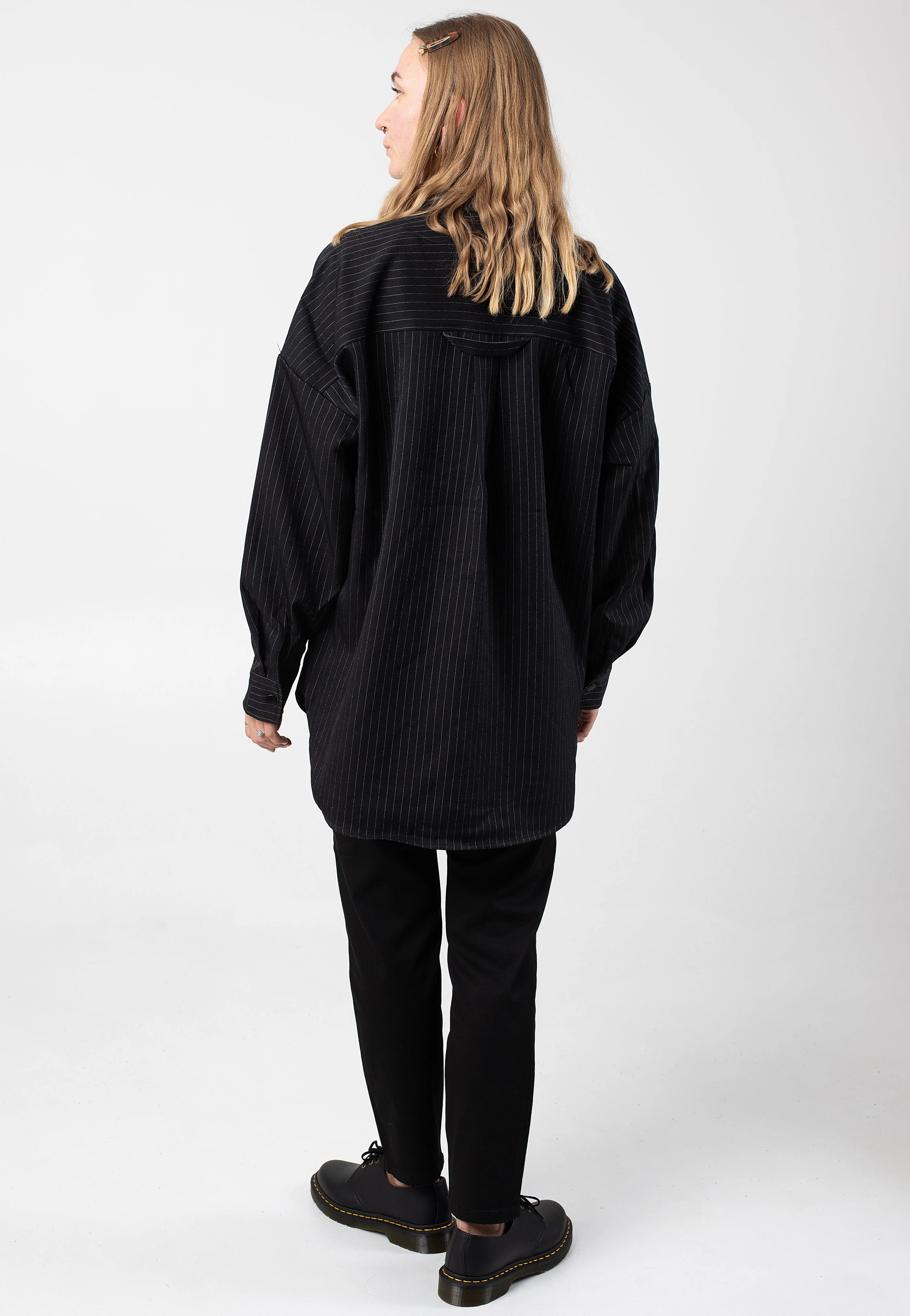 Dallas Pinstripe Black White - Blouse - Image 5