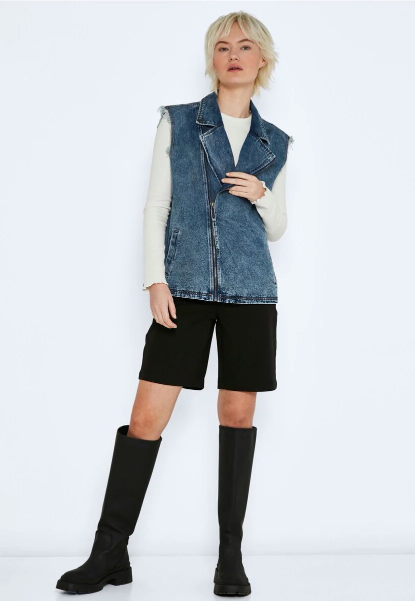 Donny Denim Biker Medium Blue Denim - Vest - Image 4