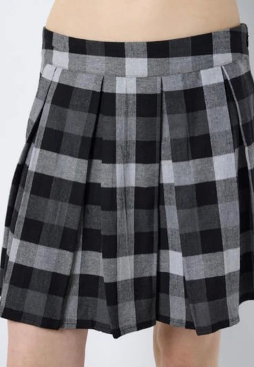 Ebba Pleated Obsidian Agate Gray/Charcoal Gray - Skirt - Image 4