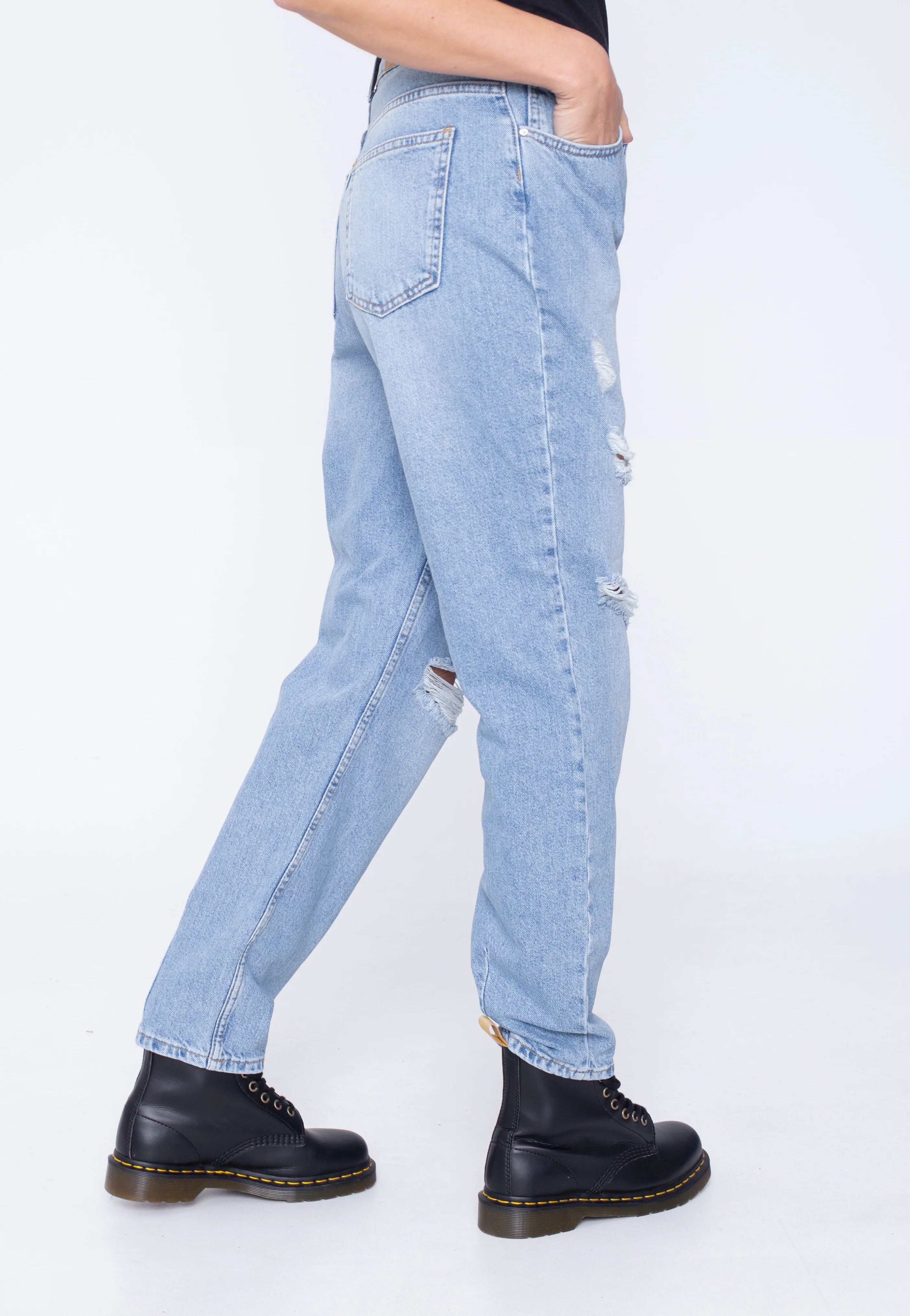 Isabel Mom Dest Light Blue Denim - Jeans - Image 5