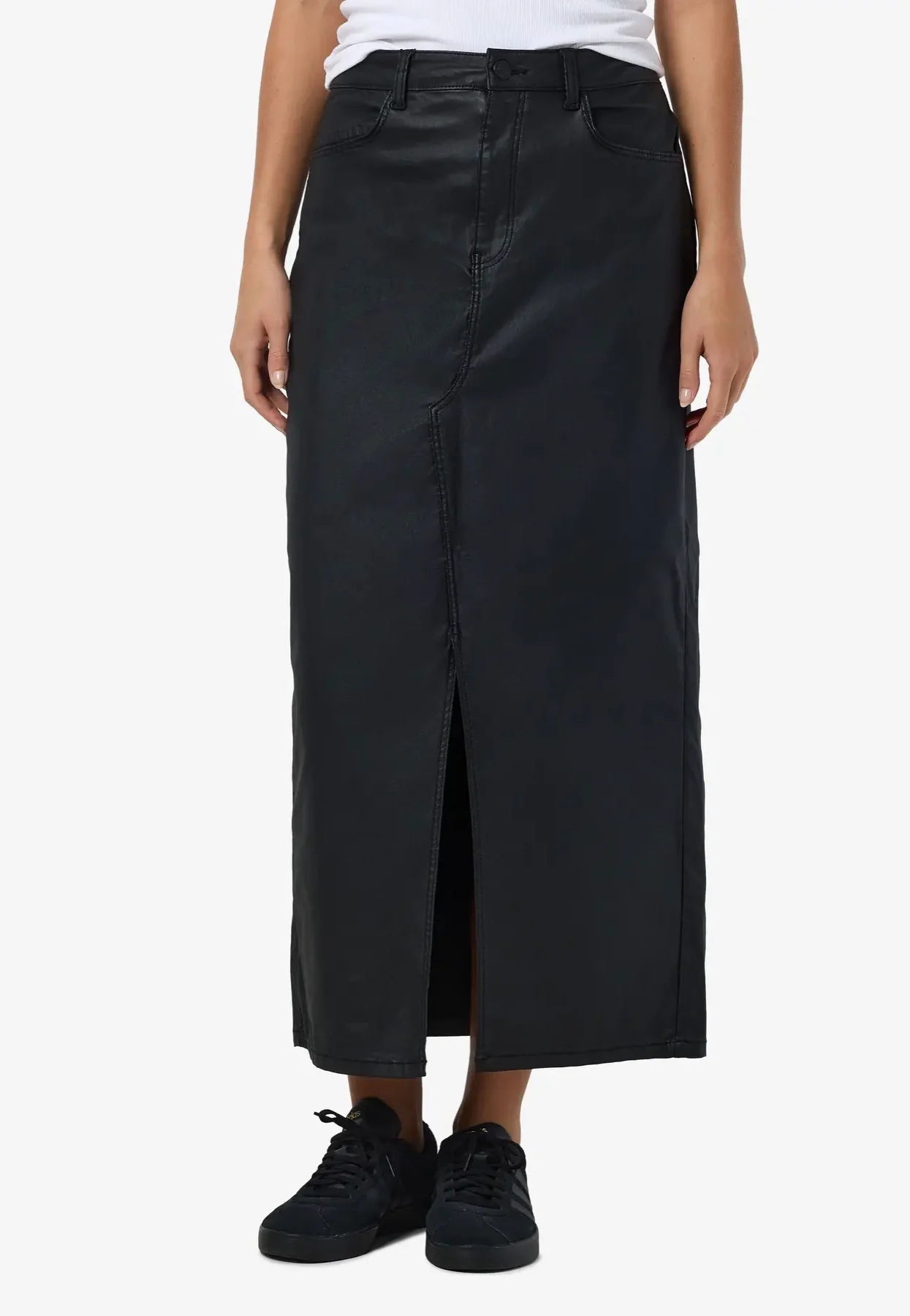 Kath Slit Long Coated Black - Skirt - Image 2