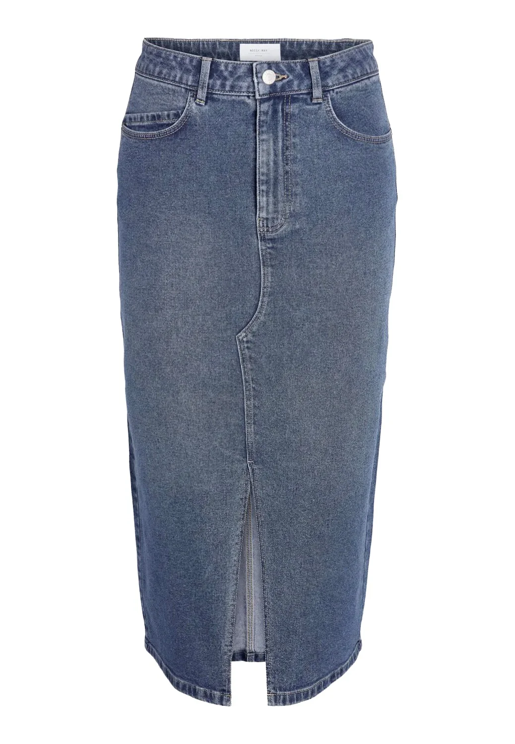 Kath Slit Midi Medium Blue Denim - Skirt - Image 7