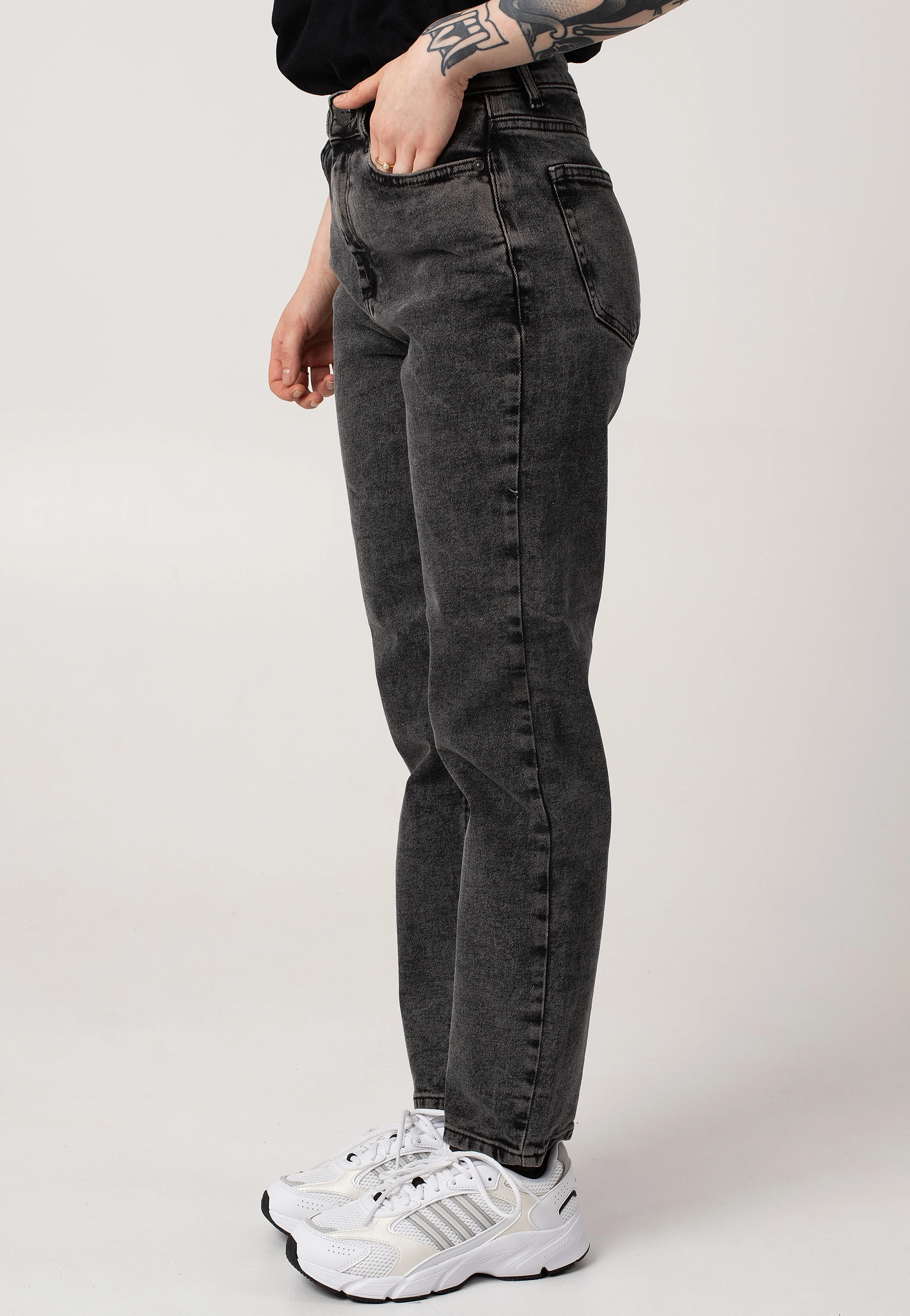 Moni Straight Ank Acid Dark Grey Denim - Jeans - Image 2