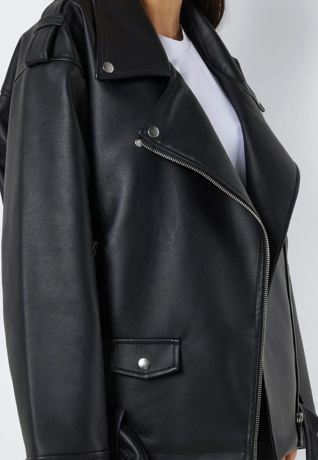 Paulina Oversize Biker Black - Jacket - Image 8