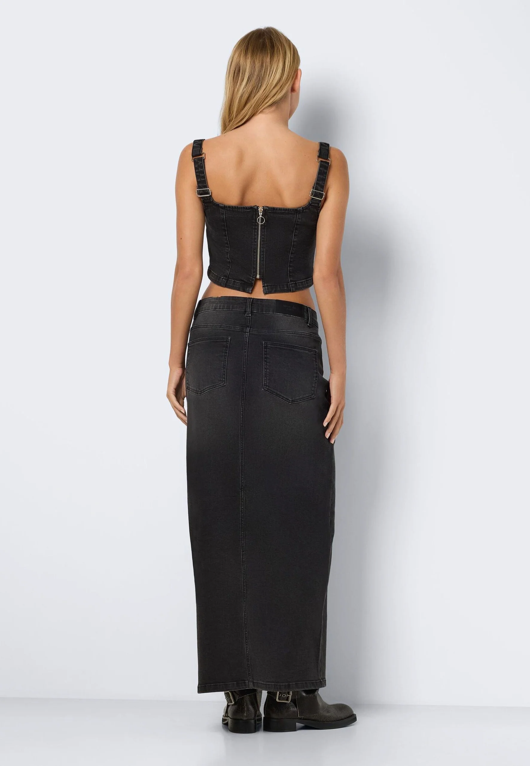 Sissel Square Neck Dark Grey Denim - Top - Image 3