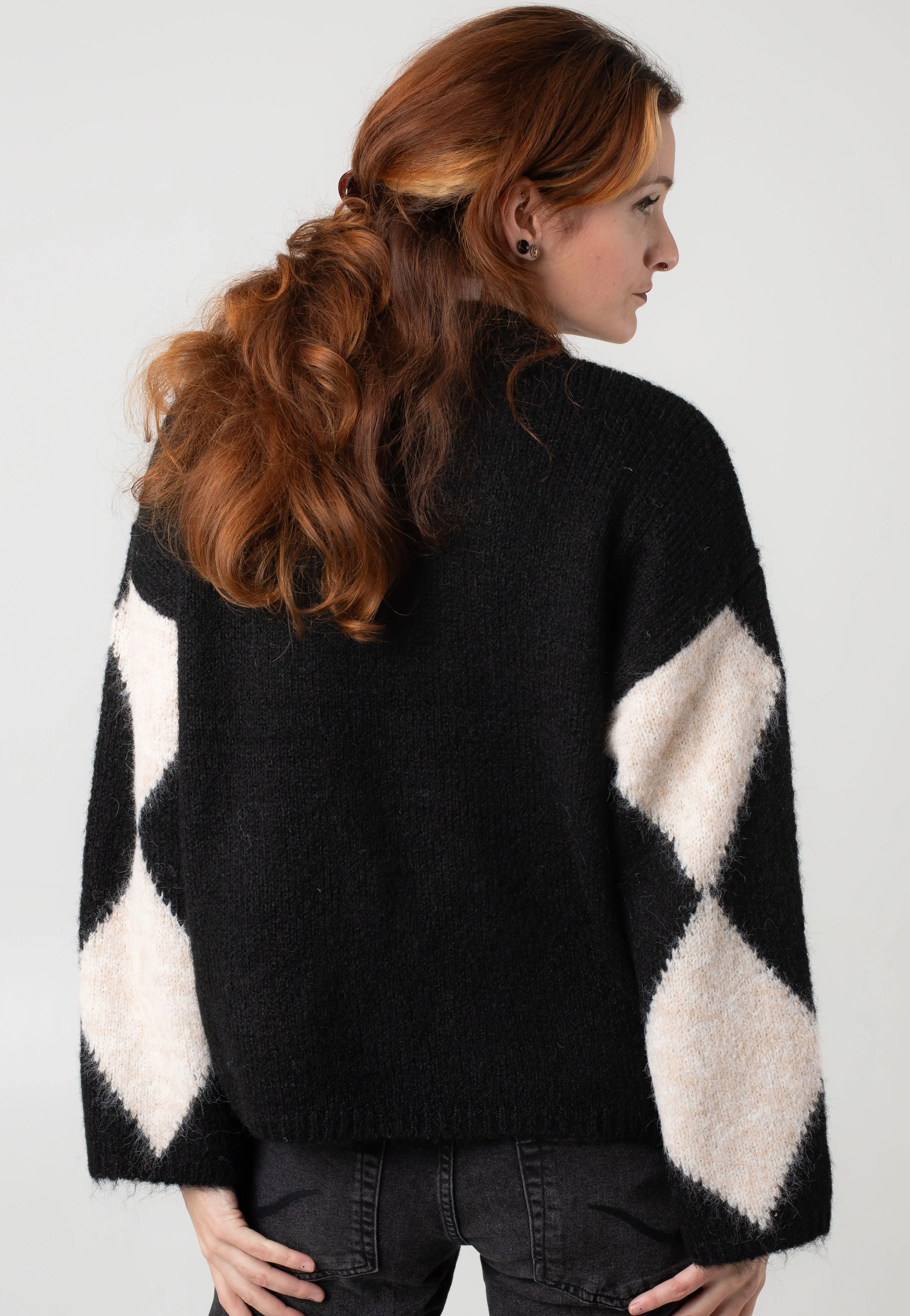 Sutton Argyle Oversize Obsidian Birch Argyle - Pullover - Image 2