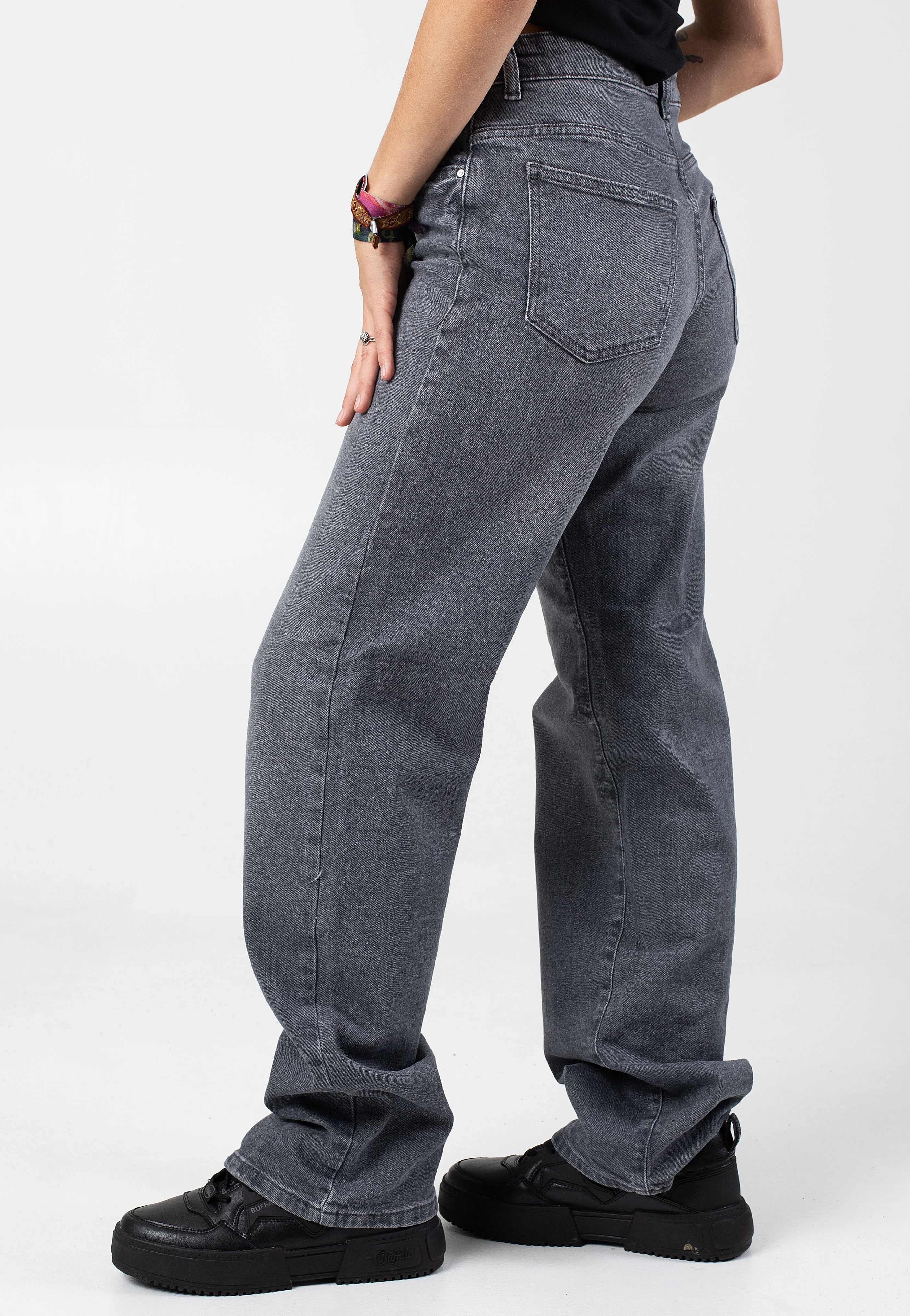 Yolanda Dark Grey Denim Grey - Jeans - Image 4