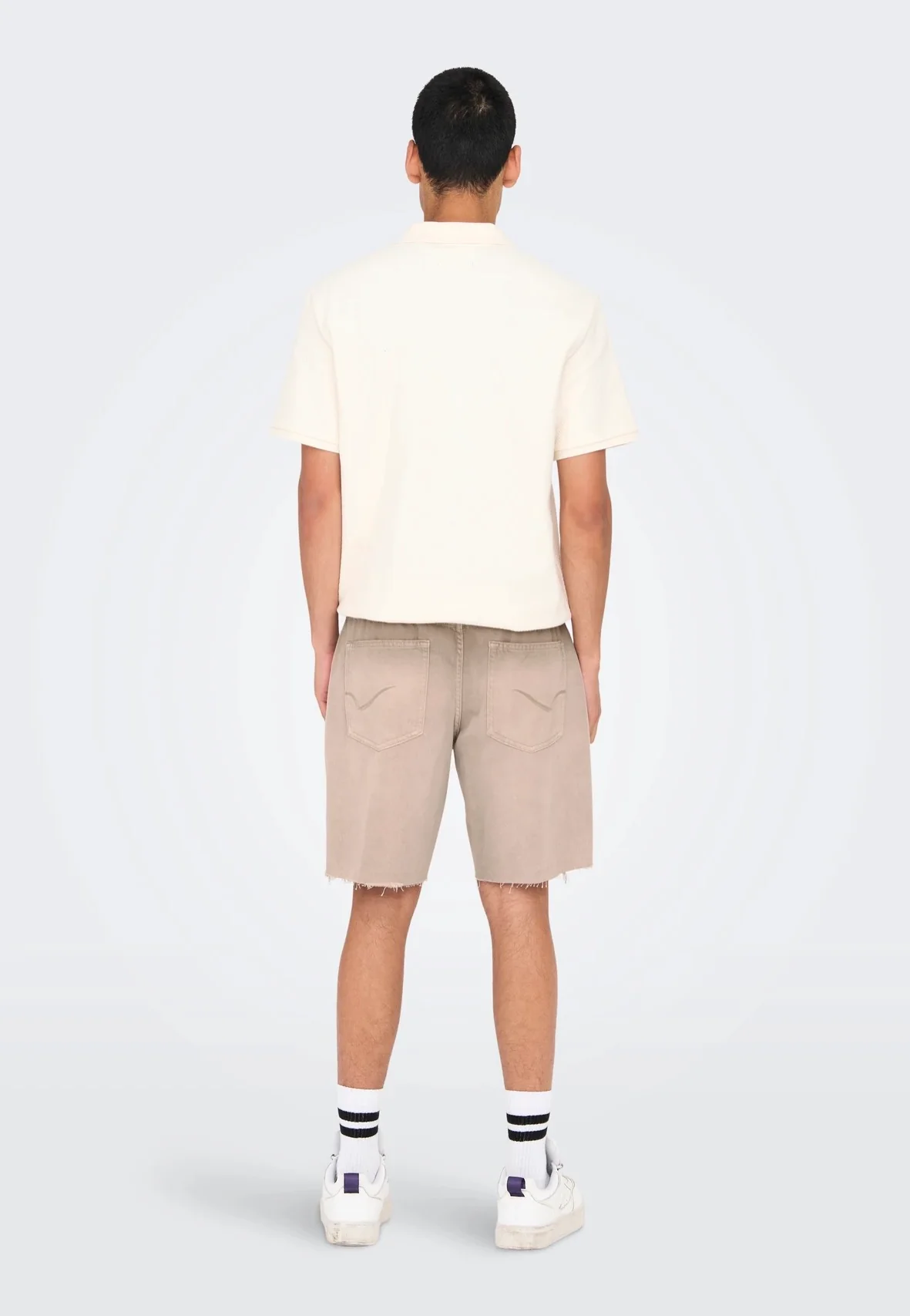 Edge Light Blue Bleached Denim - Shorts - Image 3
