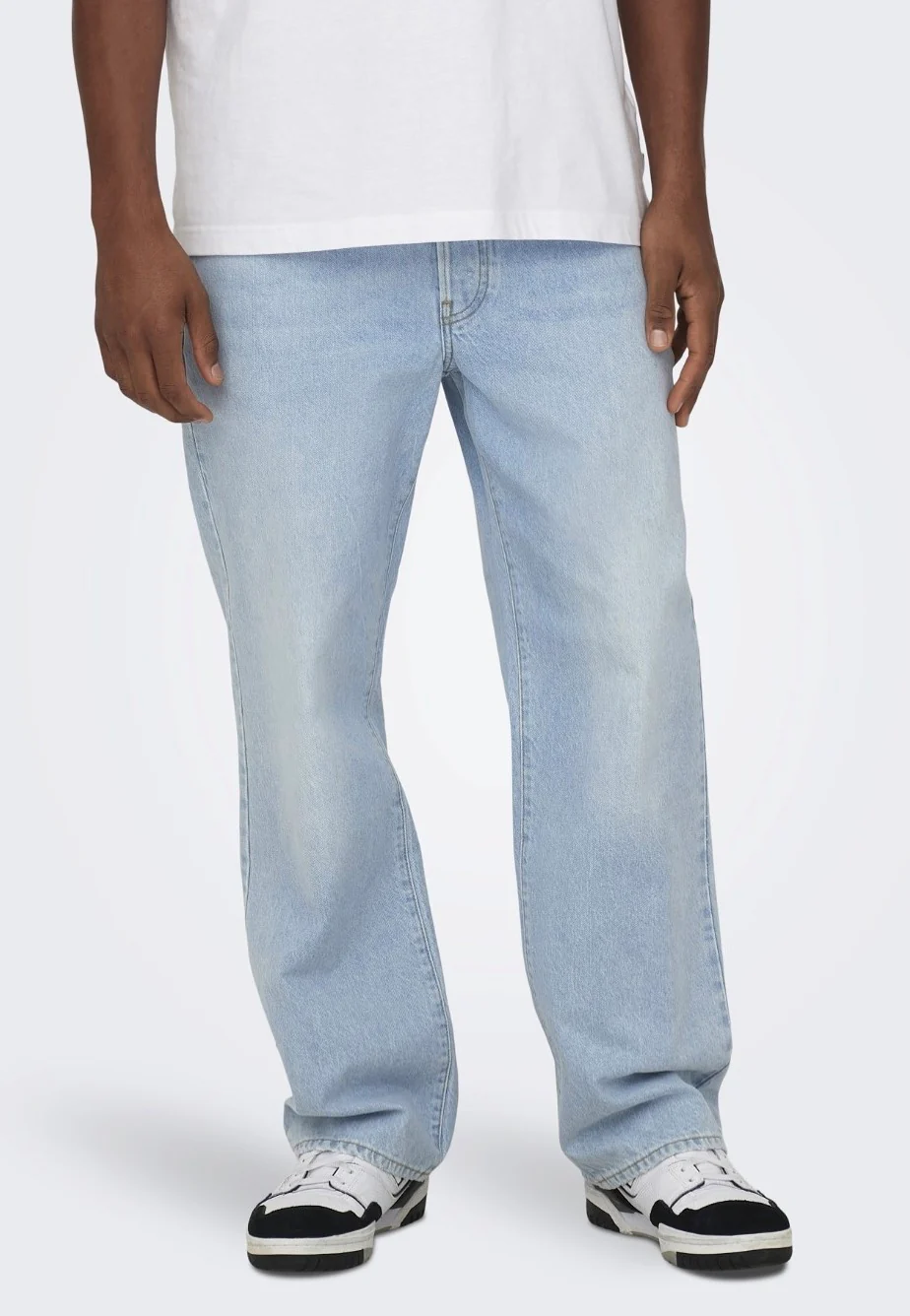 Fade Loose One Light Blue Denim - Jeans