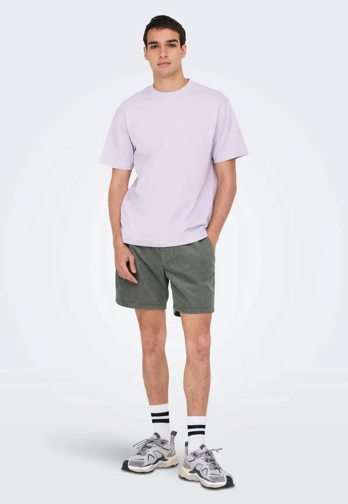 Tel Corduroy 0185 Castor Gray - Shorts - Image 2