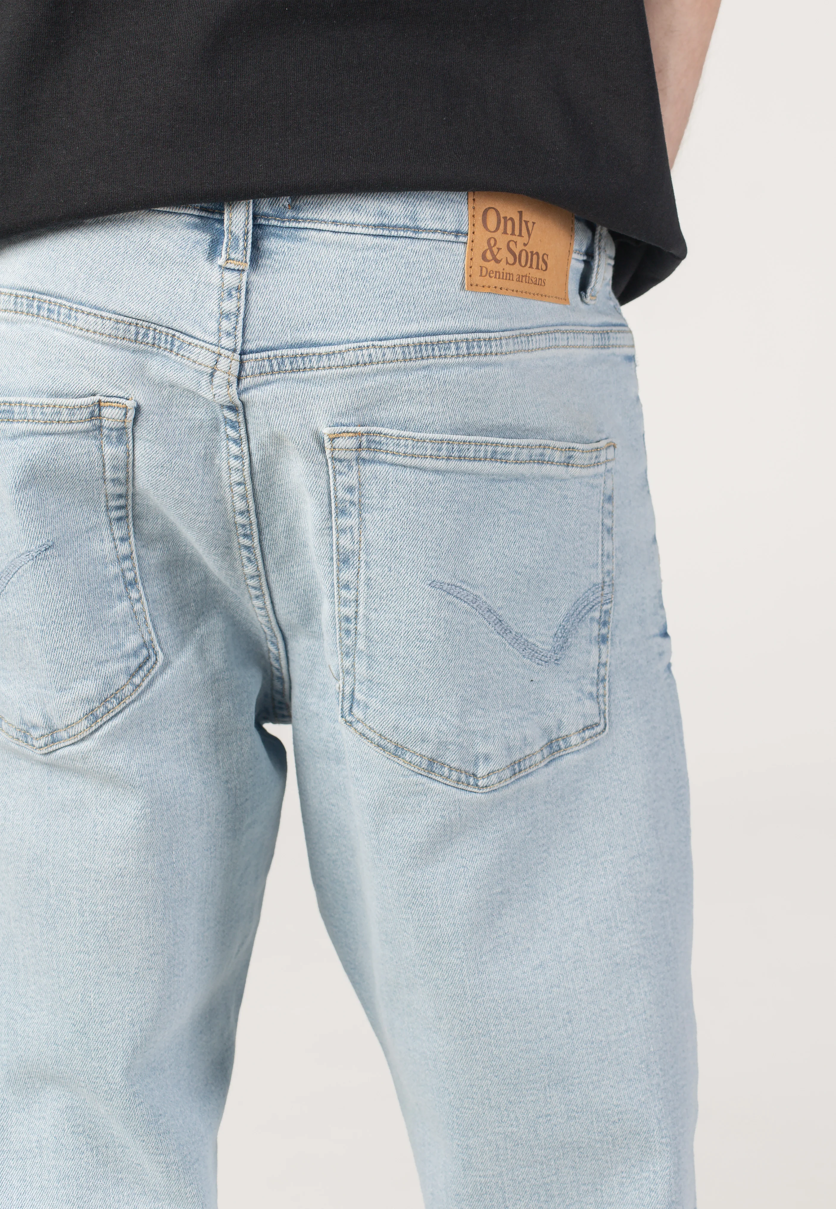 Weft Light Blue Bleached Denim - Jeans - Image 5