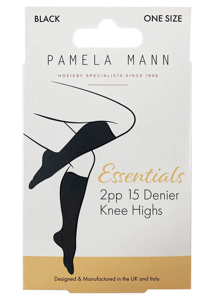 Sheer Knee High Pack Of 2 Black - Socks - Image 4