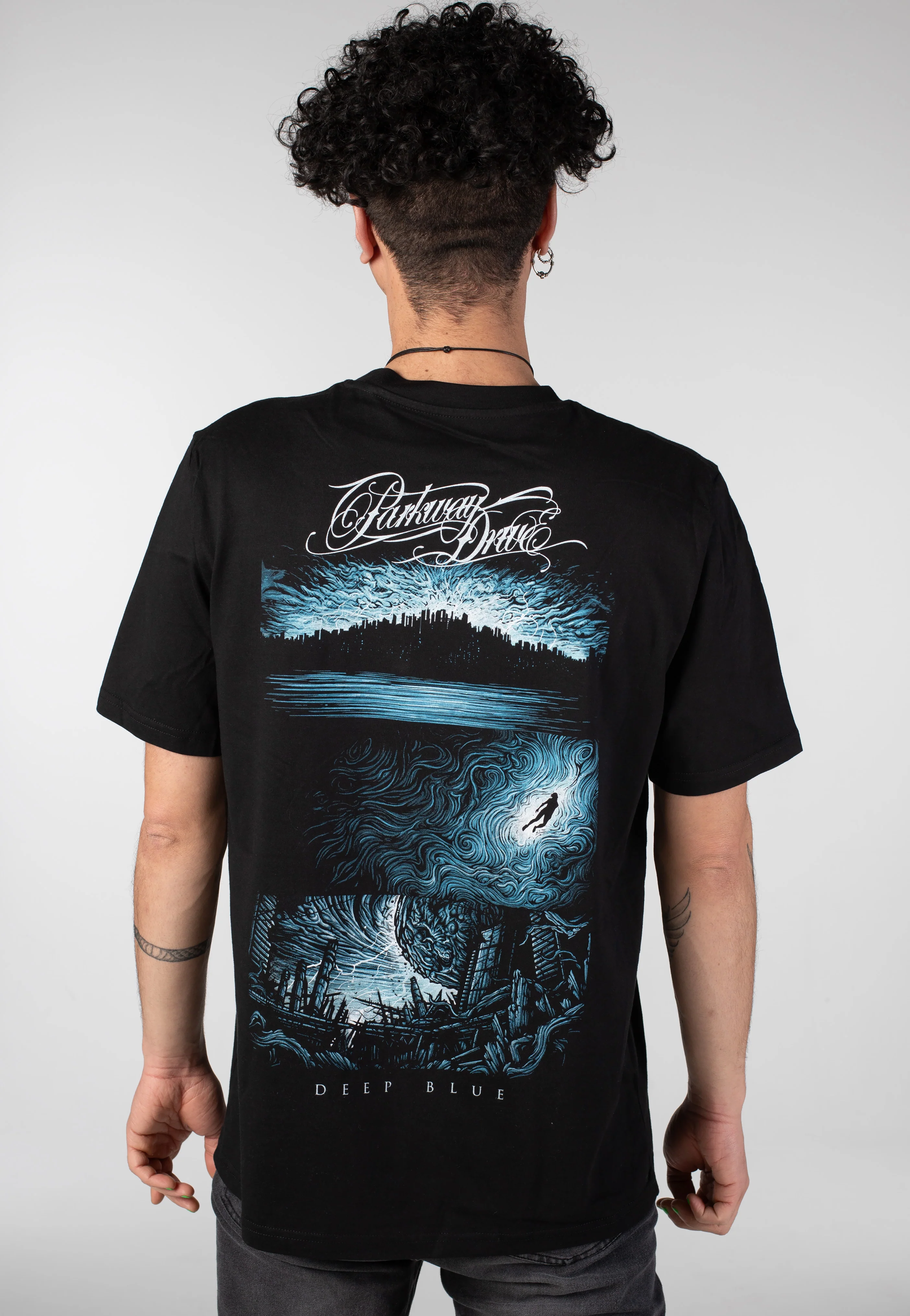 Deep Blue Stacked - T-Shirt - Image 4