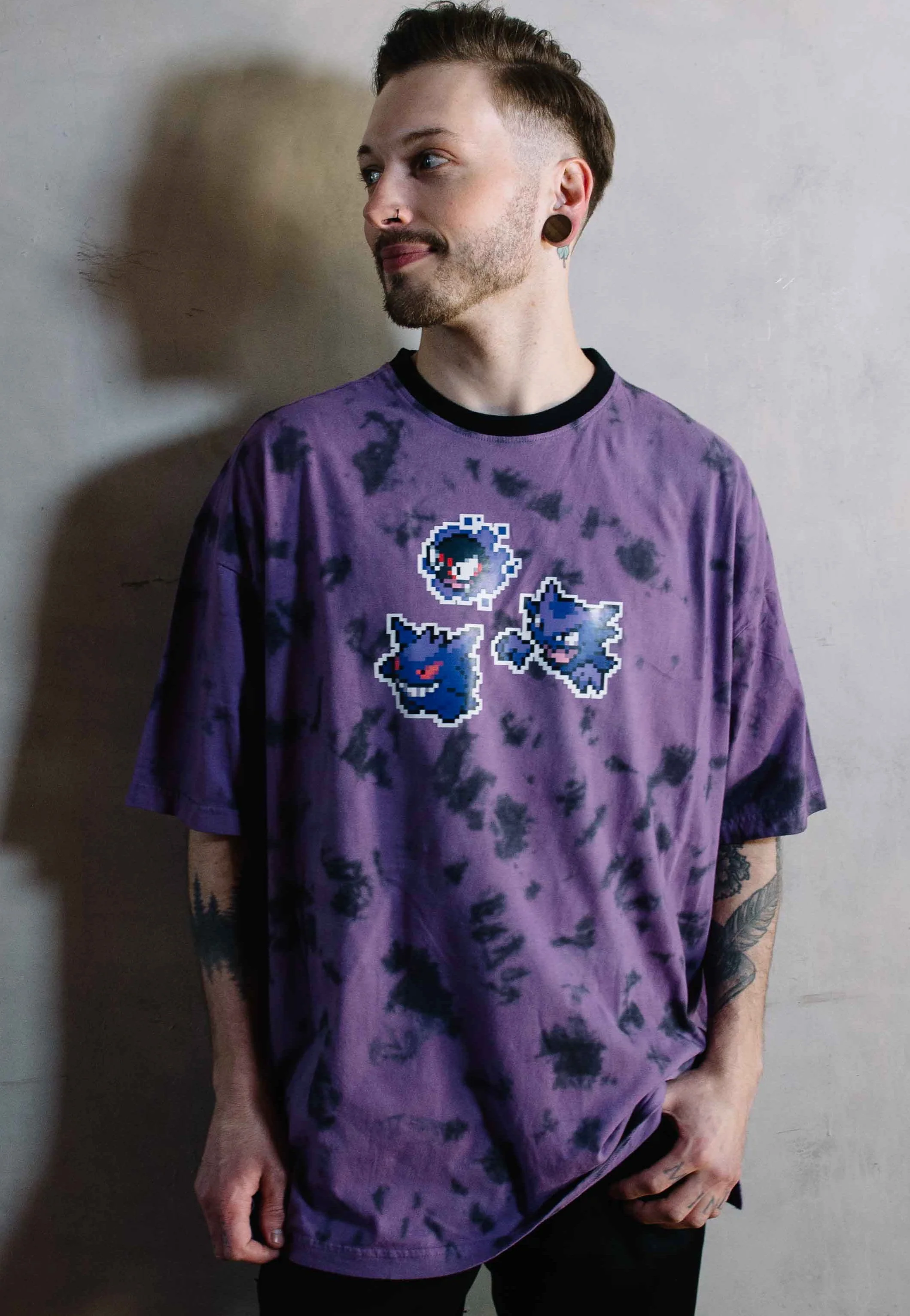 Ghost Tie-Dye Purple Oversized - T-Shirt - Image 5